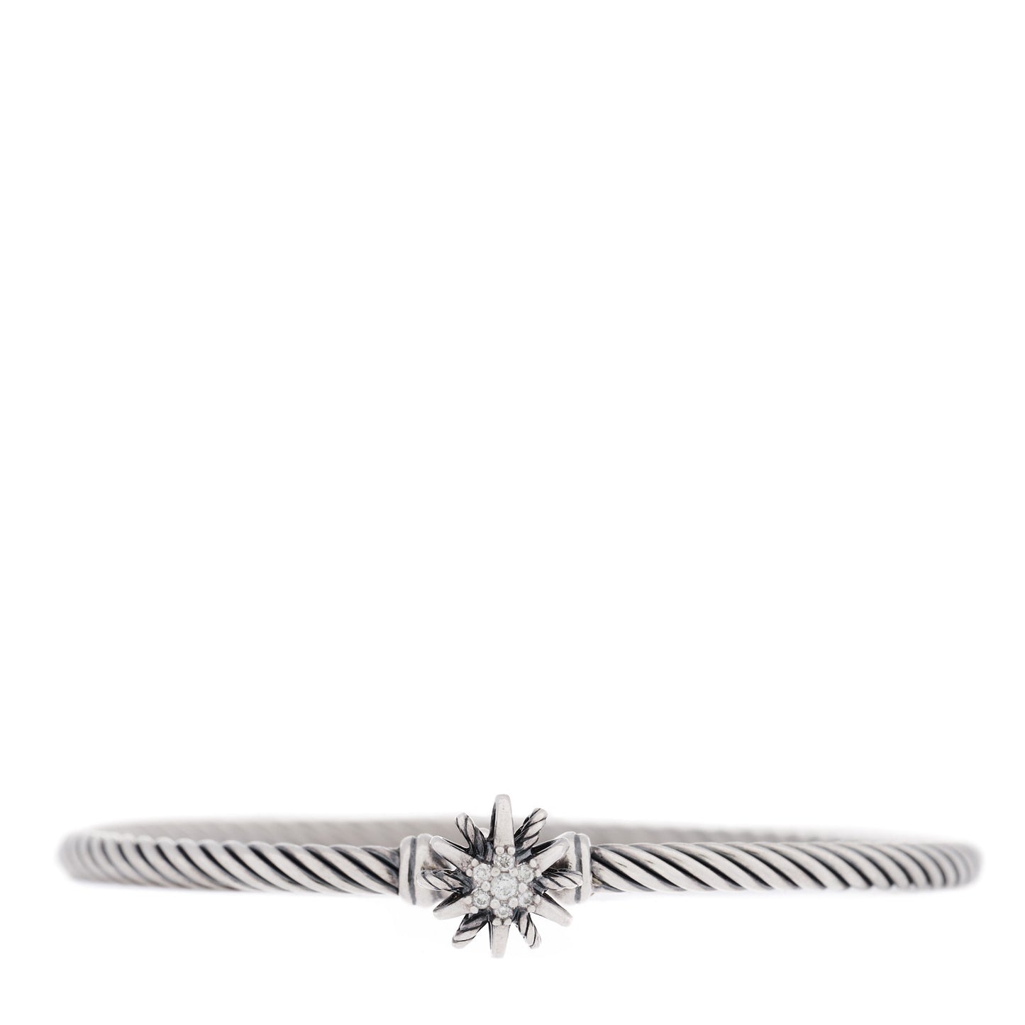 Sterling Silver Diamond Starburst Bracelet