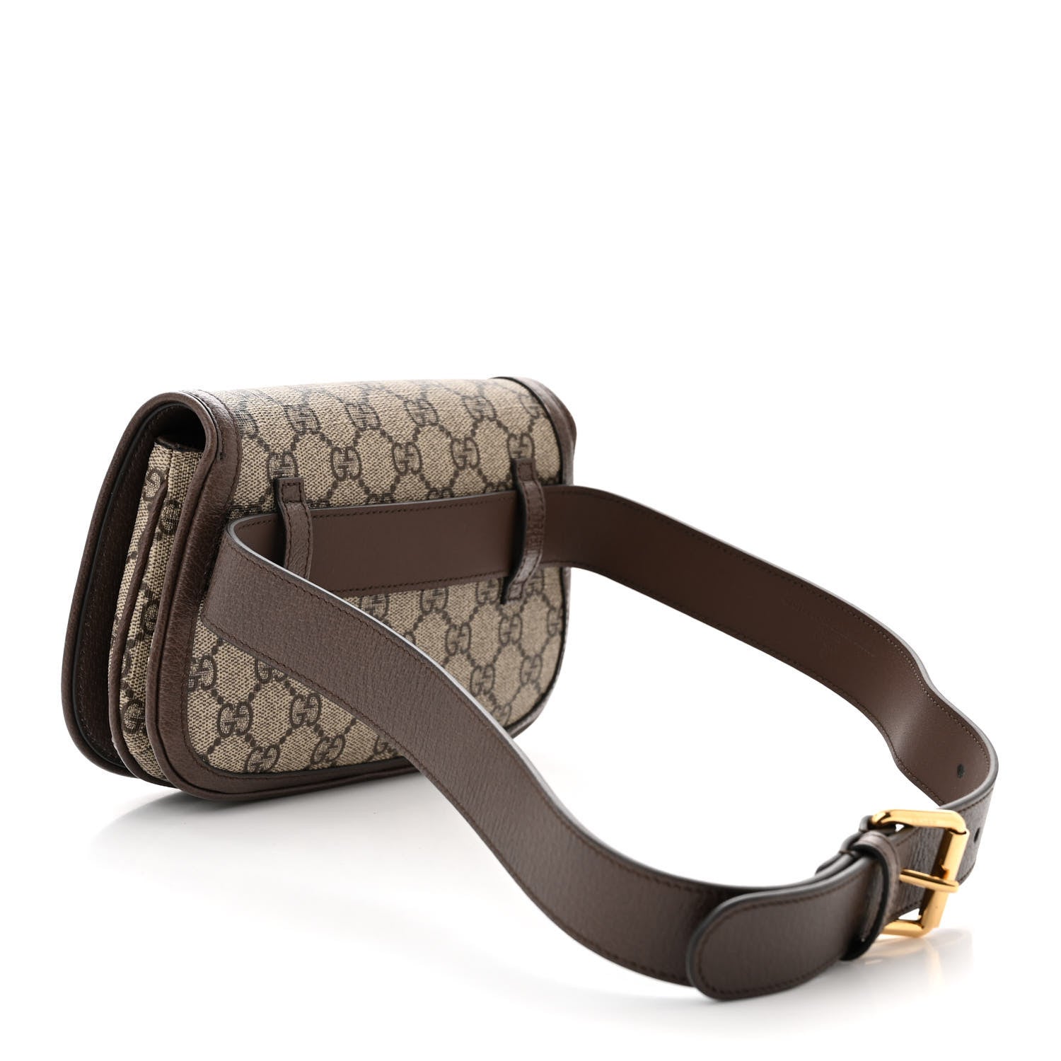 Gucci GG Supreme Monogram Textured Dollar Calfskin Blondie Belt Bag 80 32 Beige Ebony New Acero 3 of 10