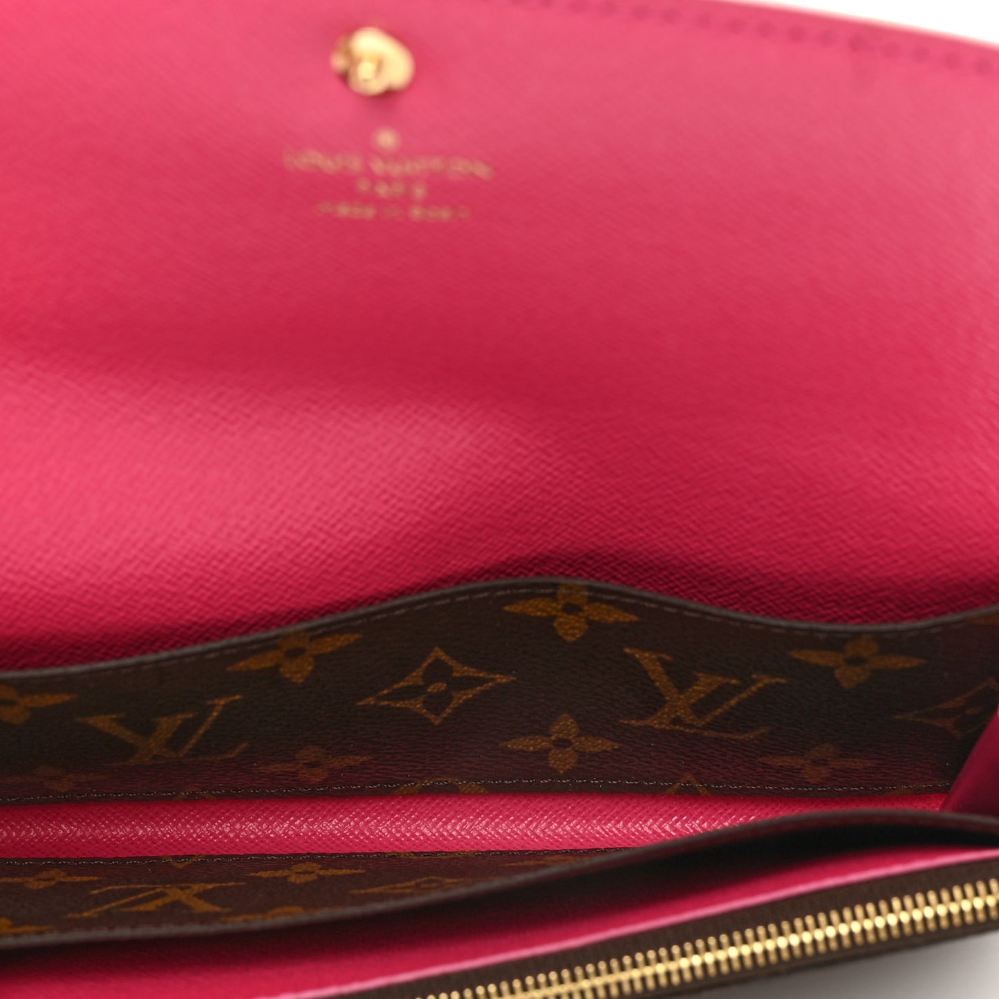 Monogram Bloom Flower Emilie Wallet Fuchsia