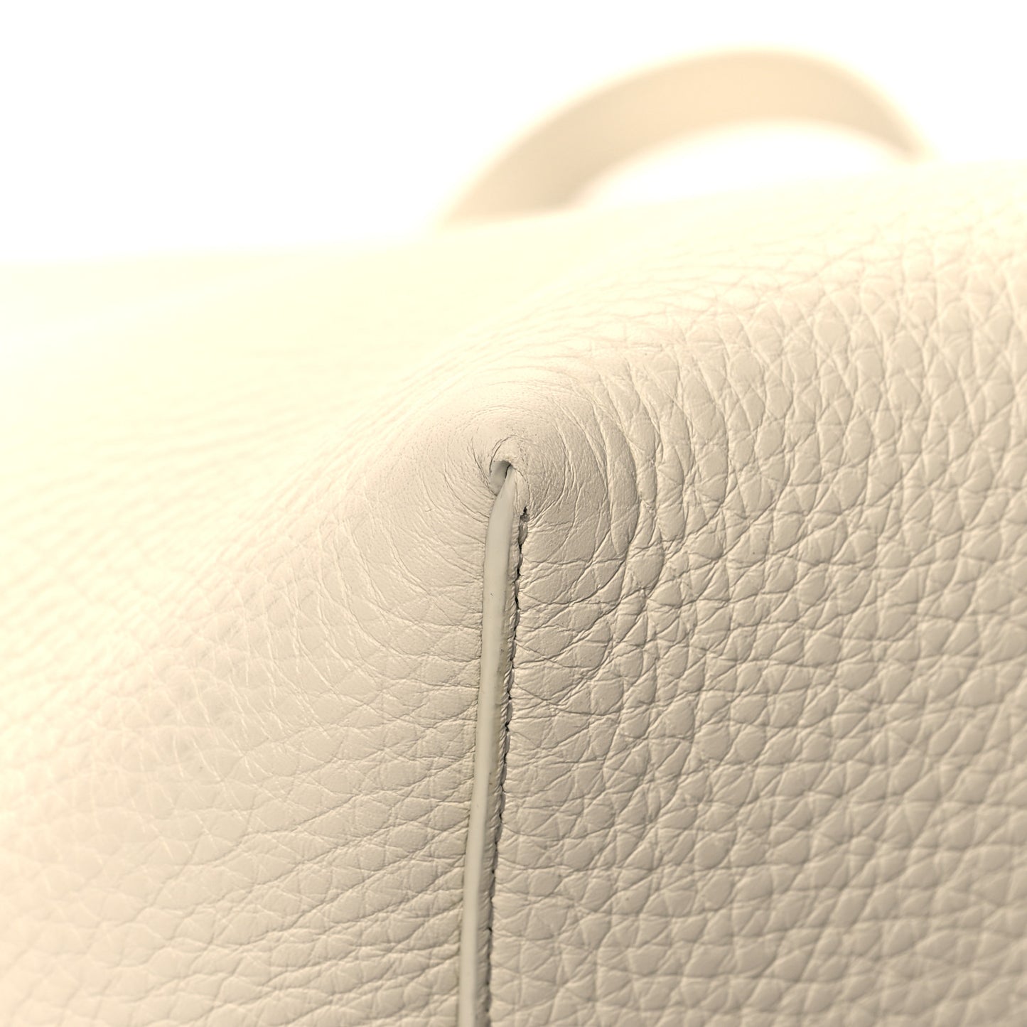 Grained Calfskin Medium N/S Park Tote Ivory