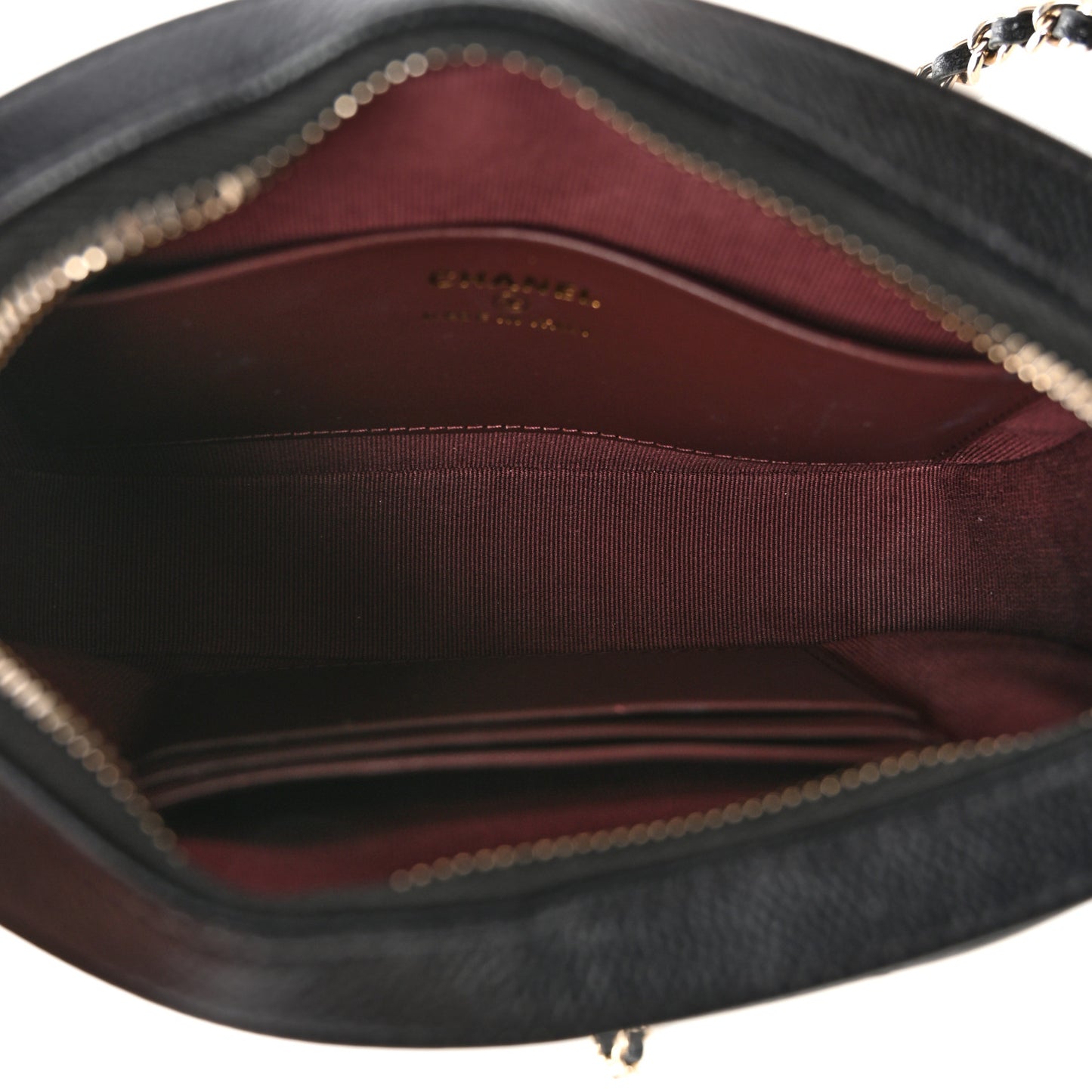 Caviar Quilted Chain Camera Bag Black