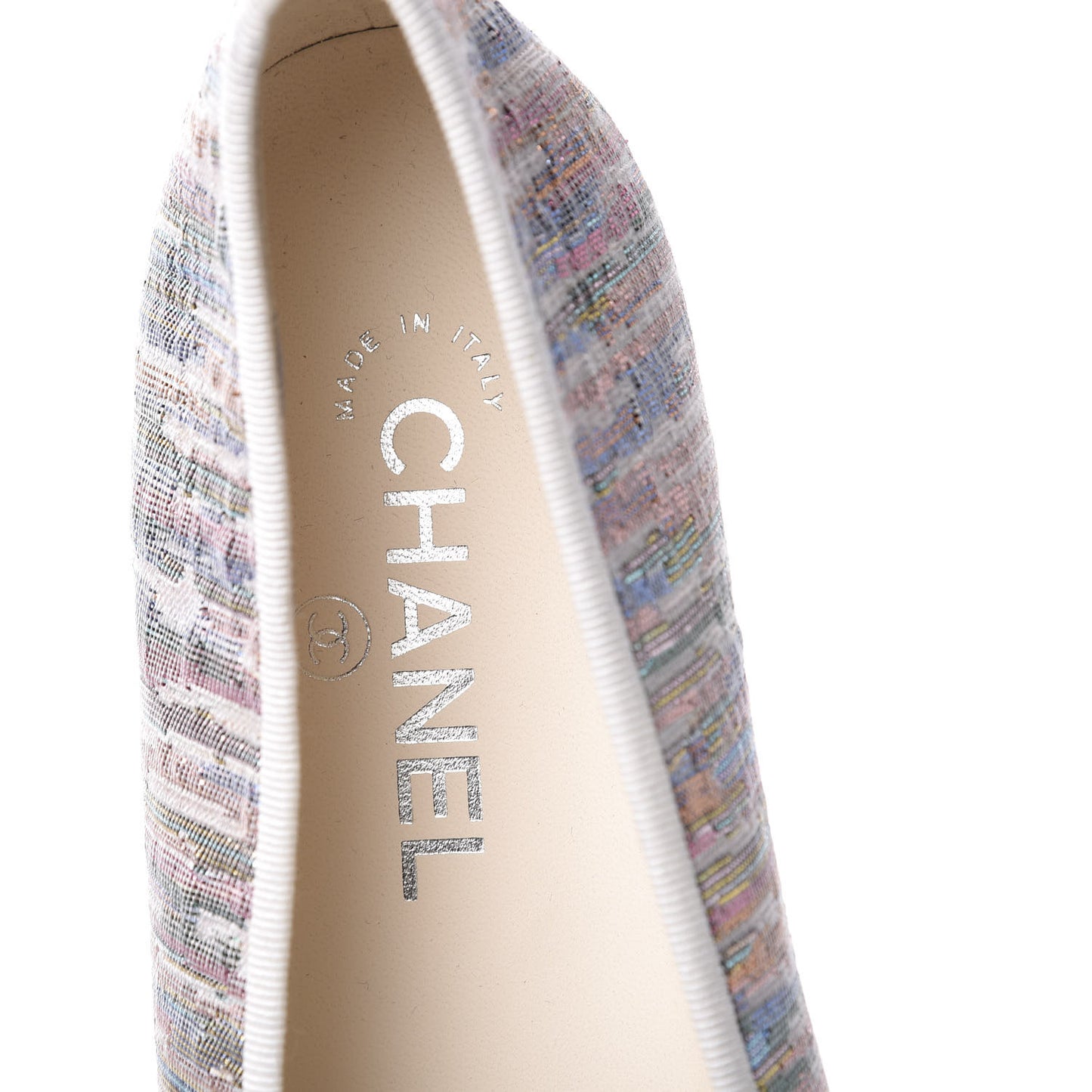 Sequin Grosgrain Cap Toe Ballerina Flats 40.5 Black Multicolor
