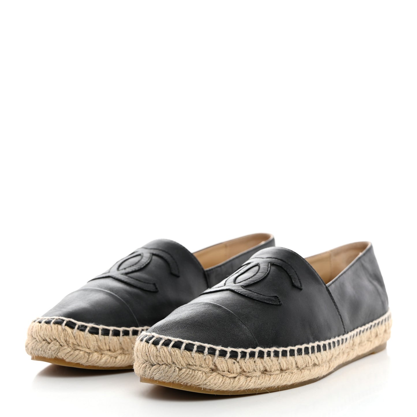 Lambskin CC Espadrilles 39 Black