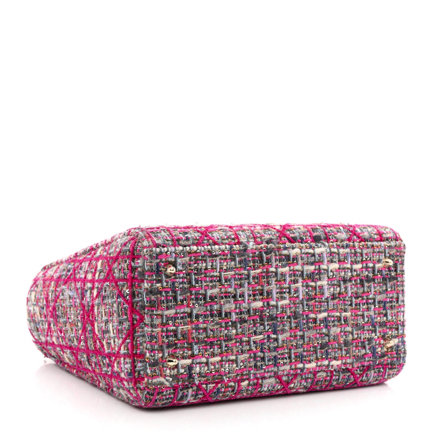 Tweed Medium Lady Dior Pink Multicolor