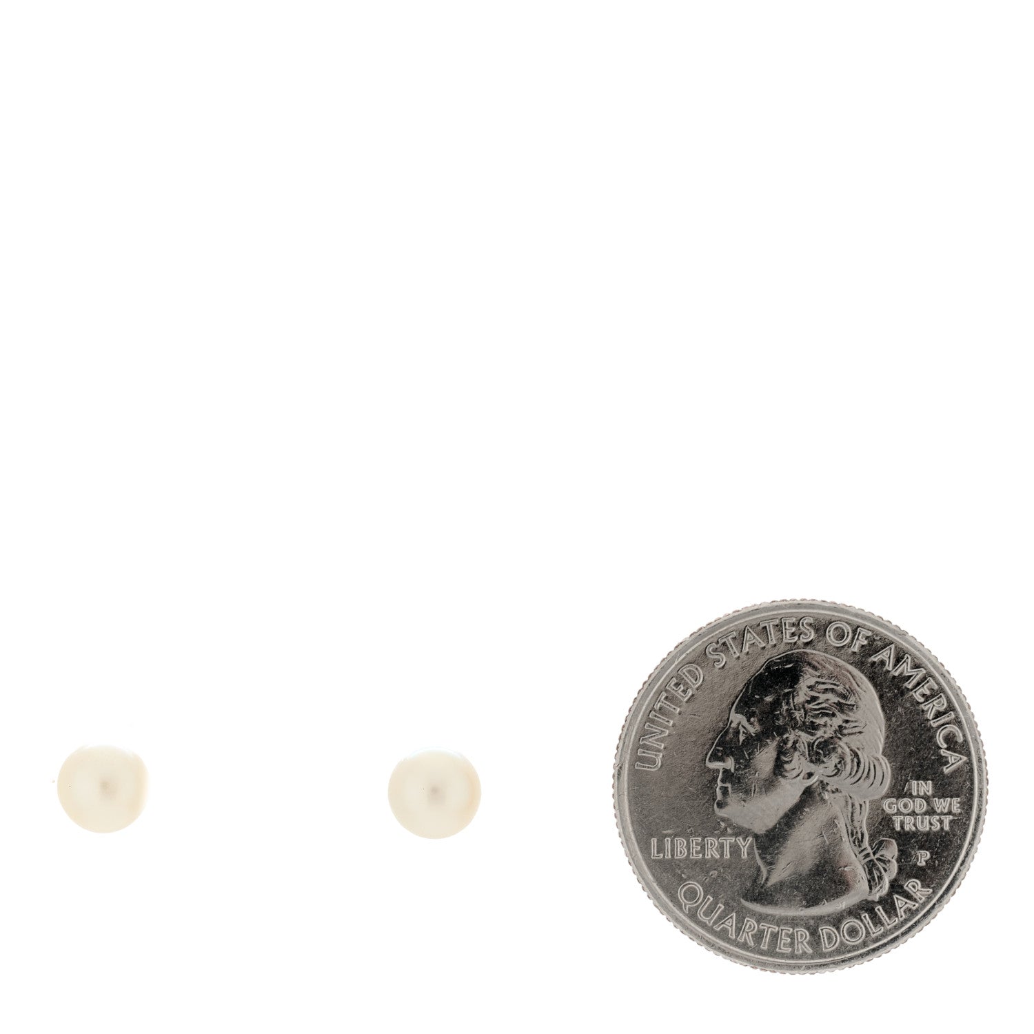 Tiffany 18K White Gold Akoya Pearl 6-6.25mm Signature Pearl Earrings 2 of 5