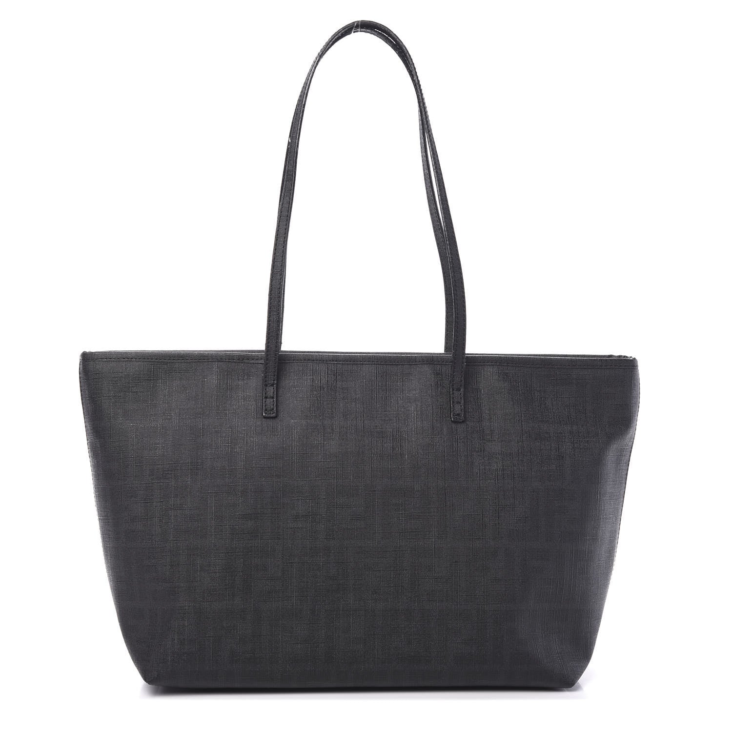 Fendi Zucca Spalmati Small Roll Tote Black 1 of 9