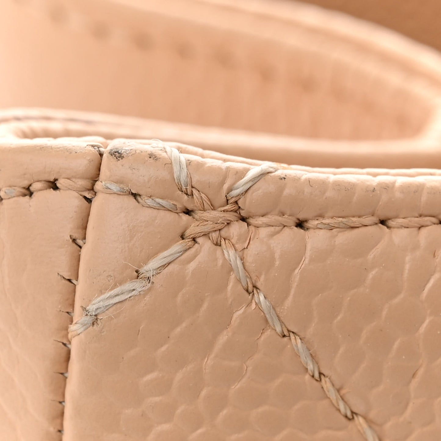 Caviar Quilted Grand Shopping Tote GST Beige Clair