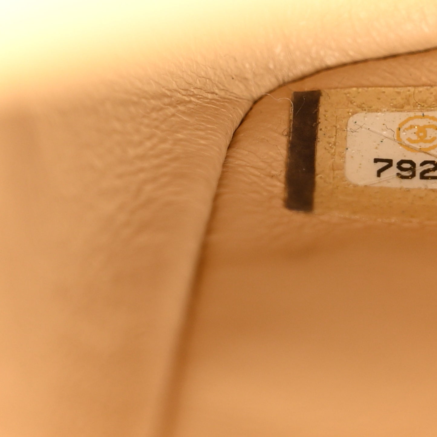 Caviar Quilted Medium Double Flap Beige