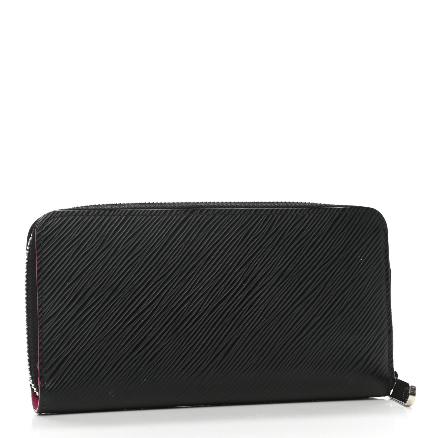 Epi Zippy Wallet Black Hot Pink