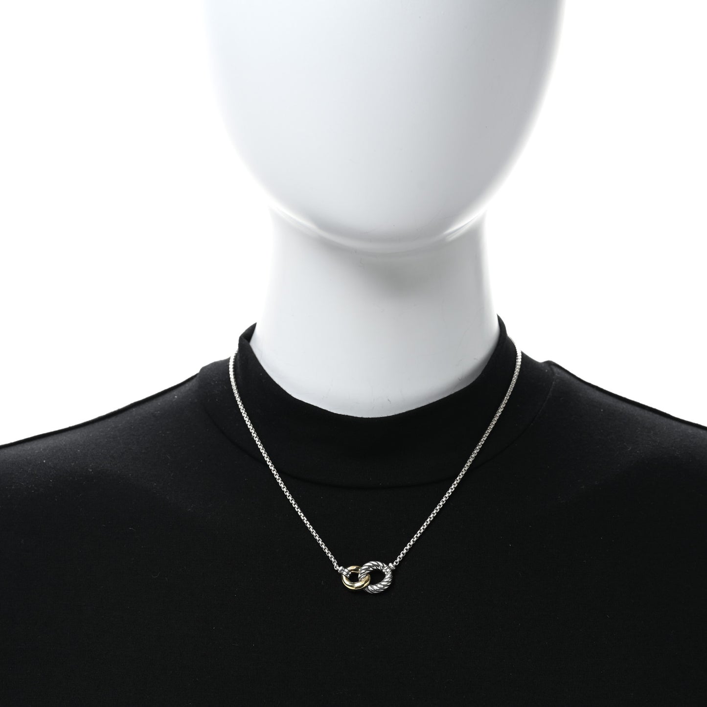 Sterling Silver 18K Yellow Gold Belmont Pendant Necklace