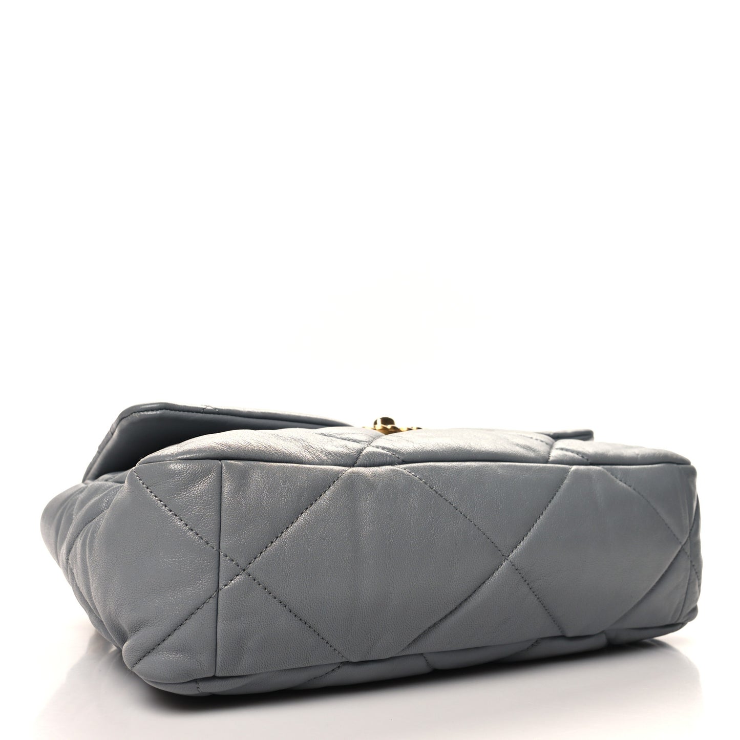 Lambskin Quilted Large Chanel 19 Flap Grey
