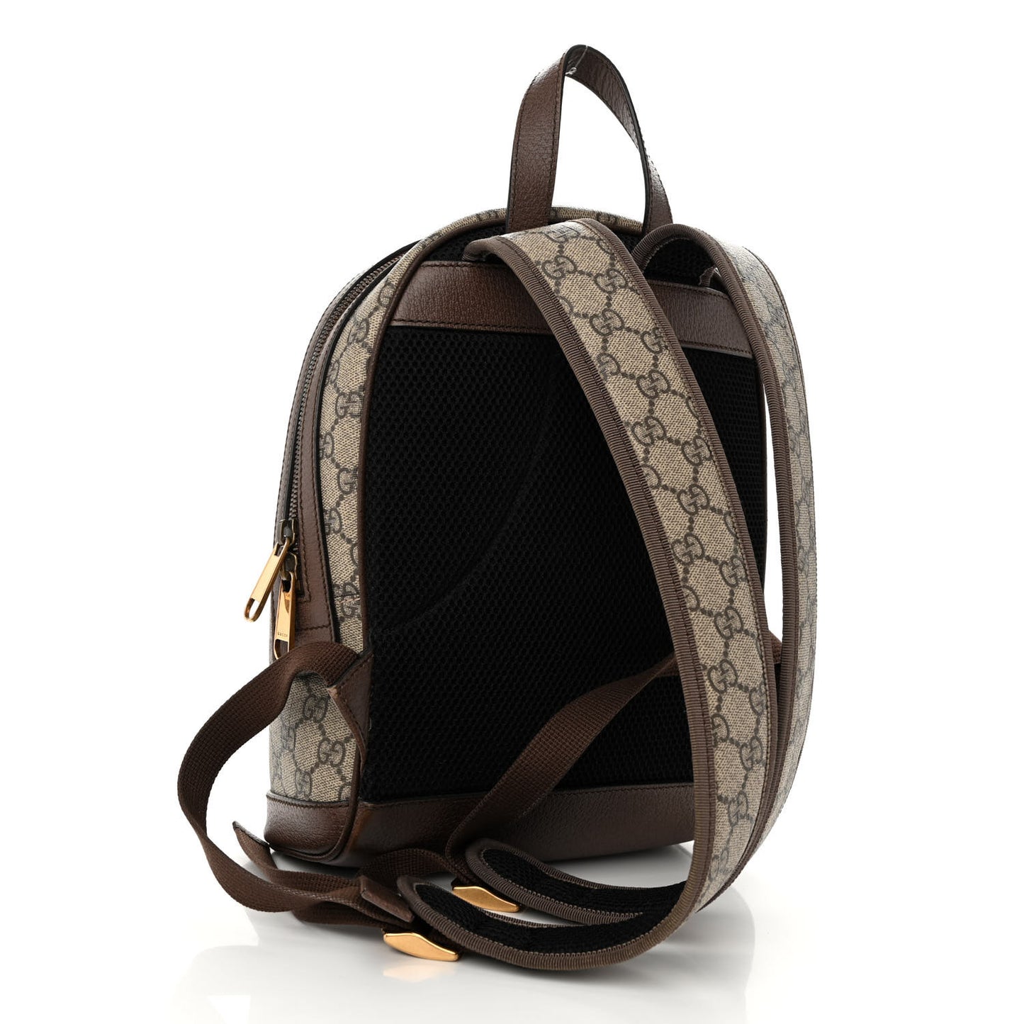GG Supreme Monogram Calfskin Web Small Ophidia Day Backpack Beige Ebony New Acero