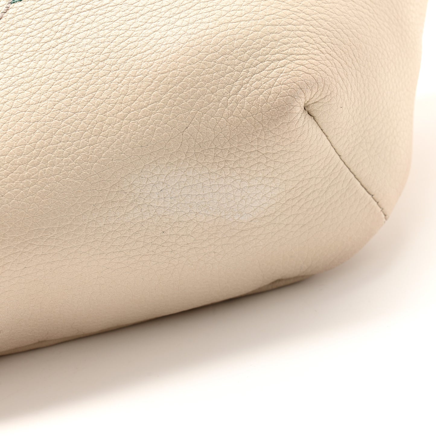 Grained Calfskin Logo Belt Bag White