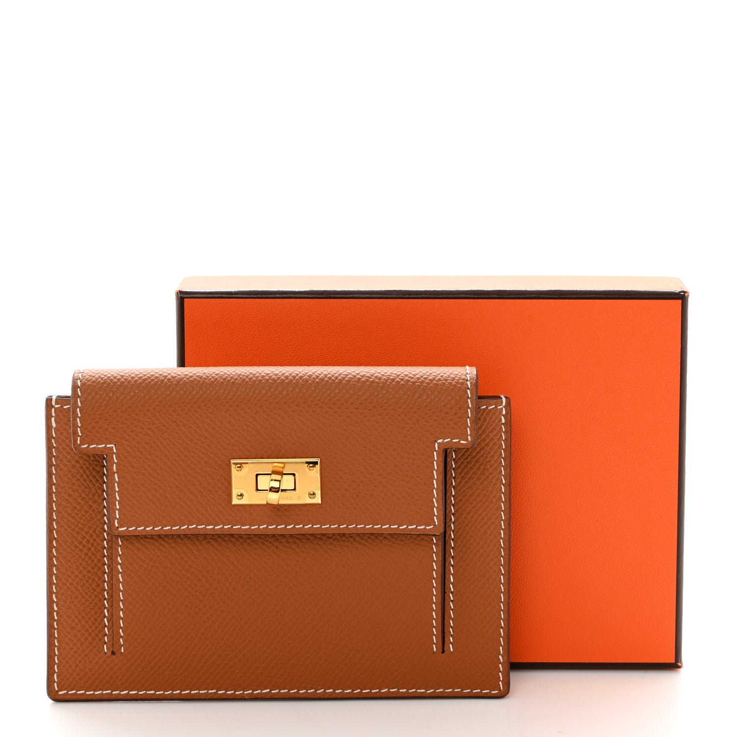 Hermes Epsom Kelly Pocket Compact Wallet Gold 8 of 8