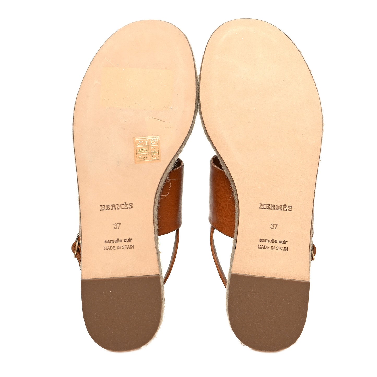 Goatskin Eloise Espadrille Sandals 37 Beige Doré