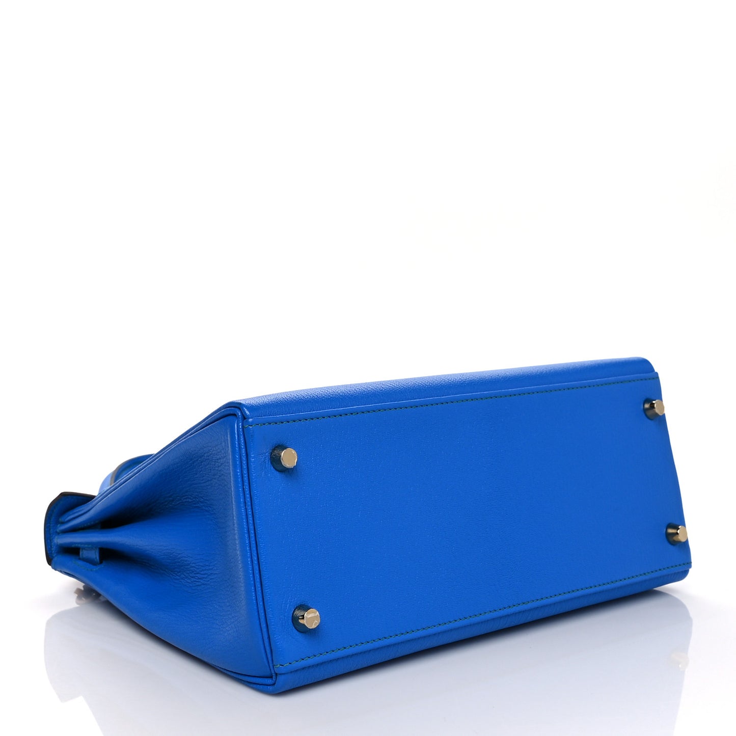 Chevre Mysore Horseshoe Kelly Retourne 28 Bleu Hydra Bleu Paon