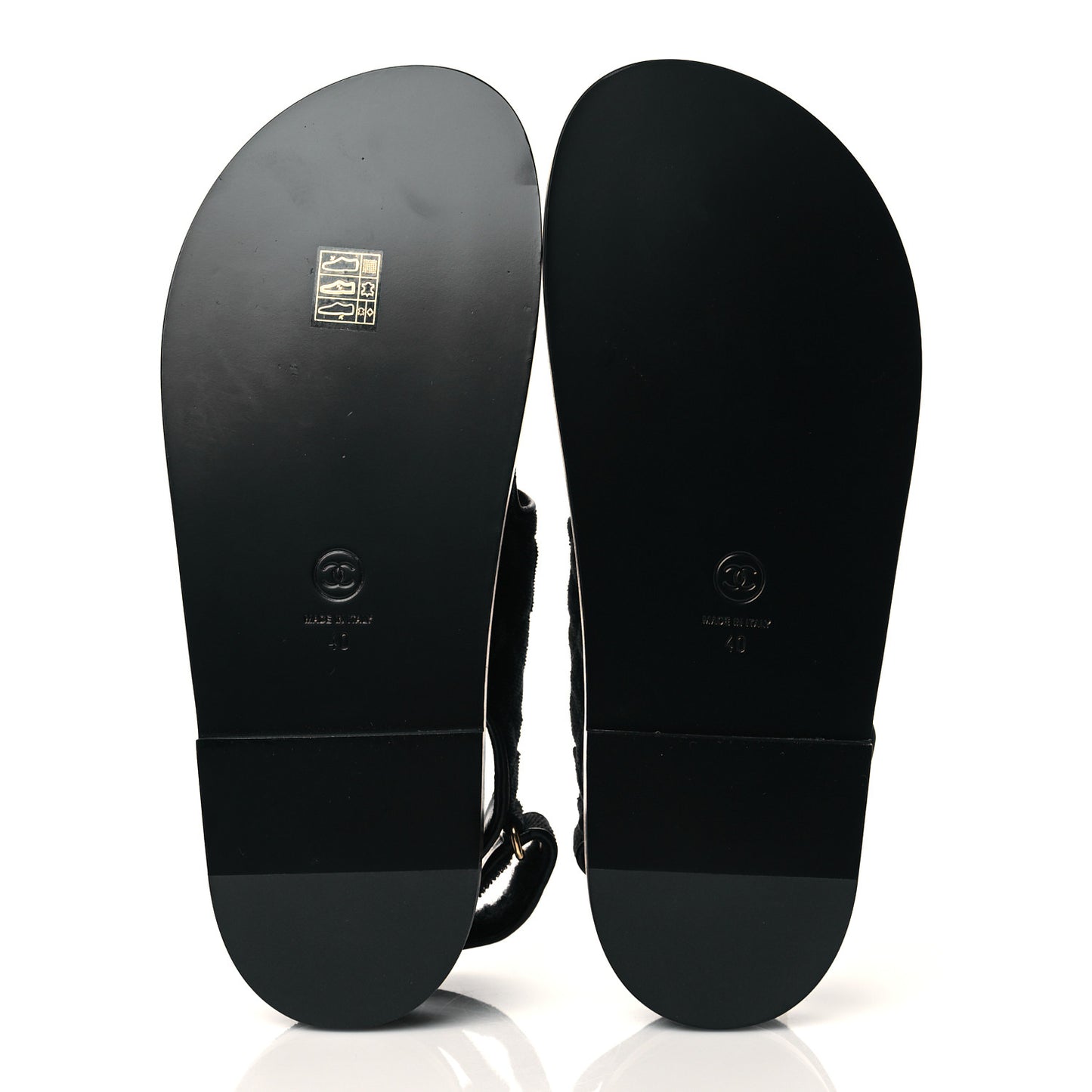 Velvet Velcro Dad Sandals 40 Navy Blue