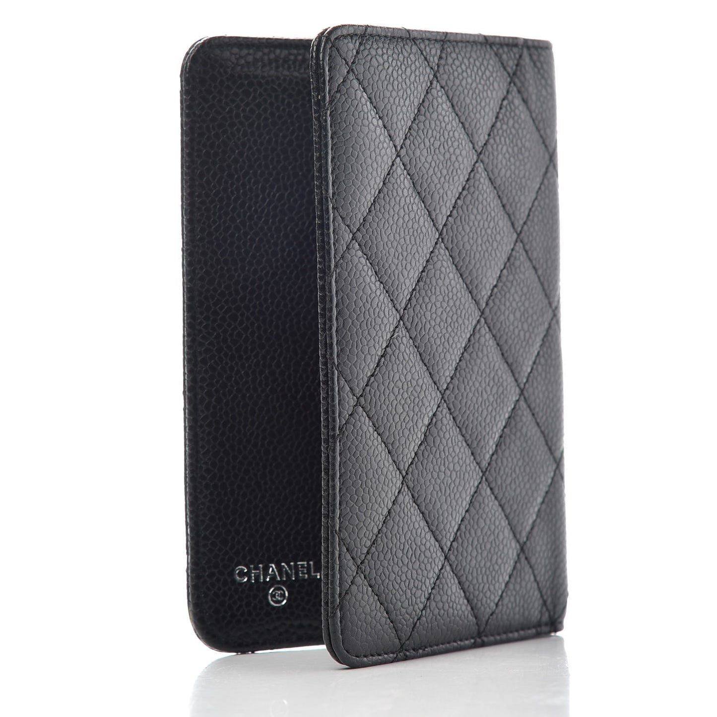 Caviar Quilted Passport Holder Black
