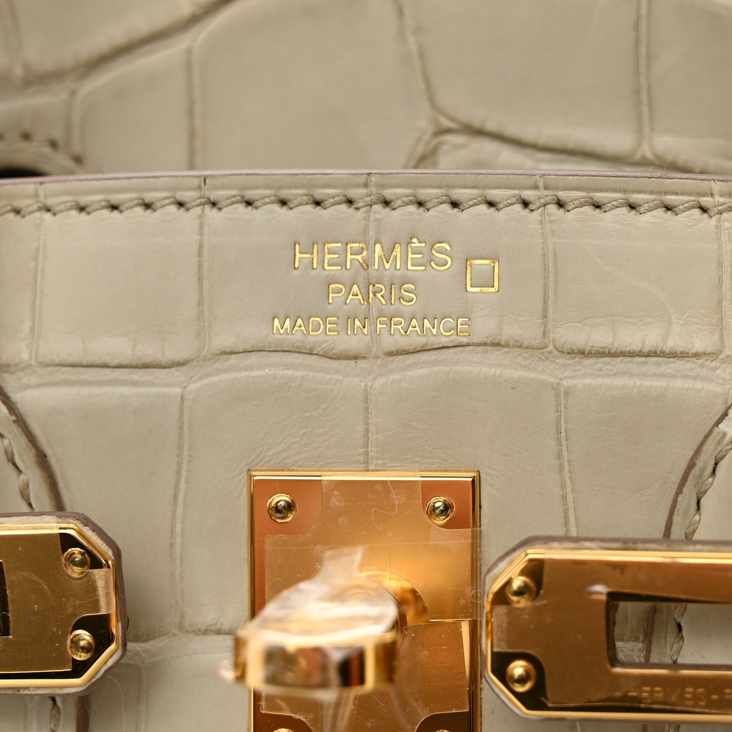 Matte Alligator Birkin 25 Beton