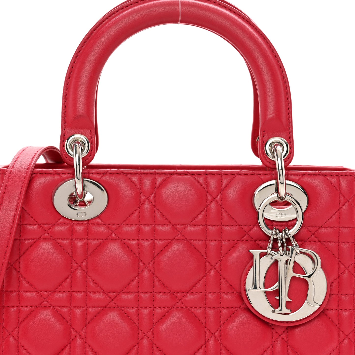 Lambskin Cannage Medium Lady Dior Pink