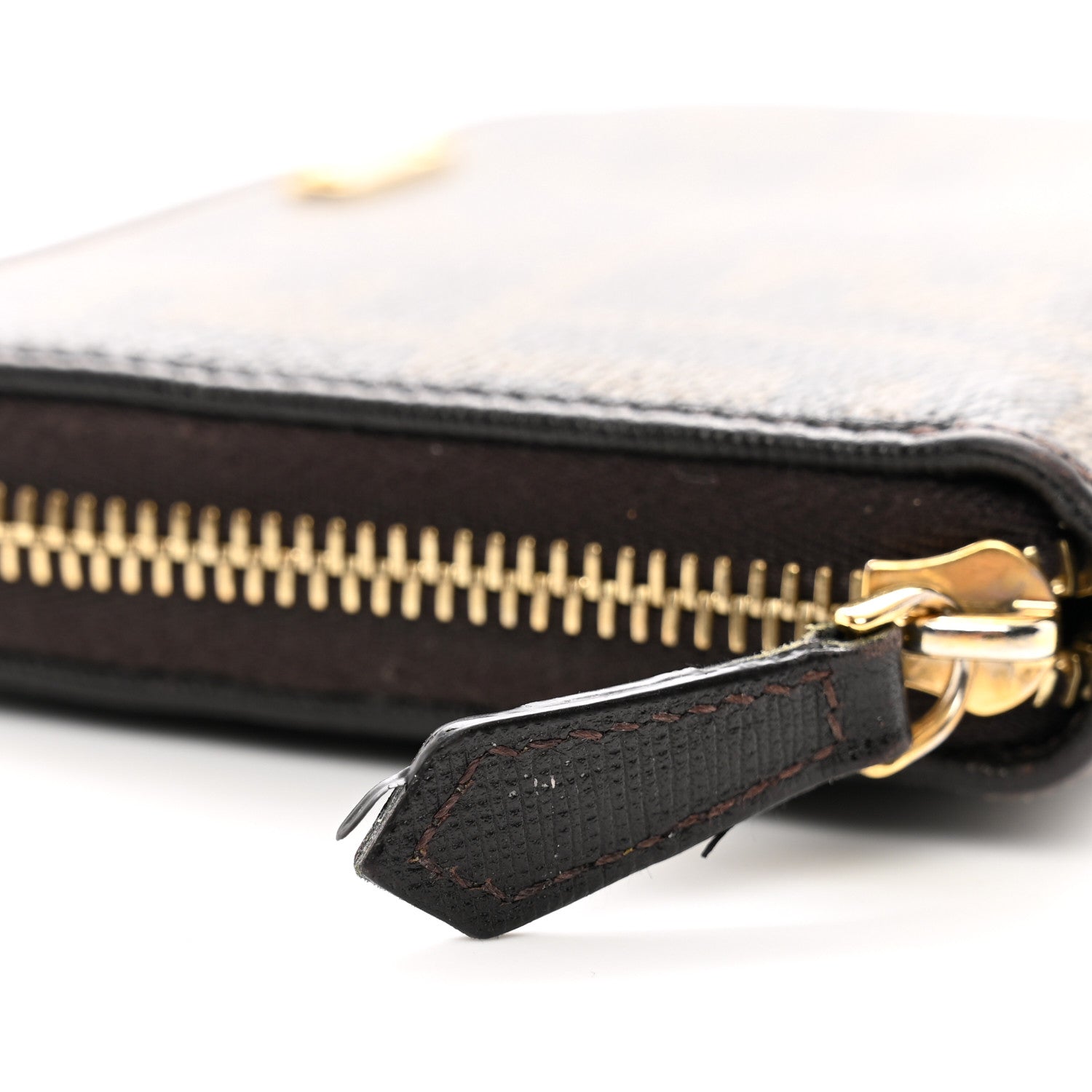 Fendi Zucca Spalmati Vitello Elite Zip Around Wallet Tobacco Ebano 7 of 7