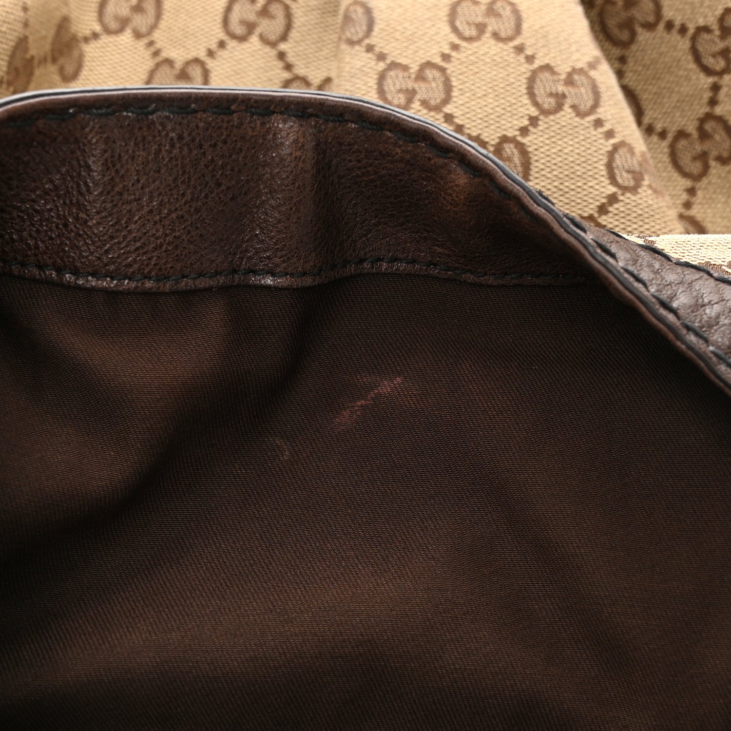 Gucci Monogram Large Jockey Hobo Dark Brown 12 of 12