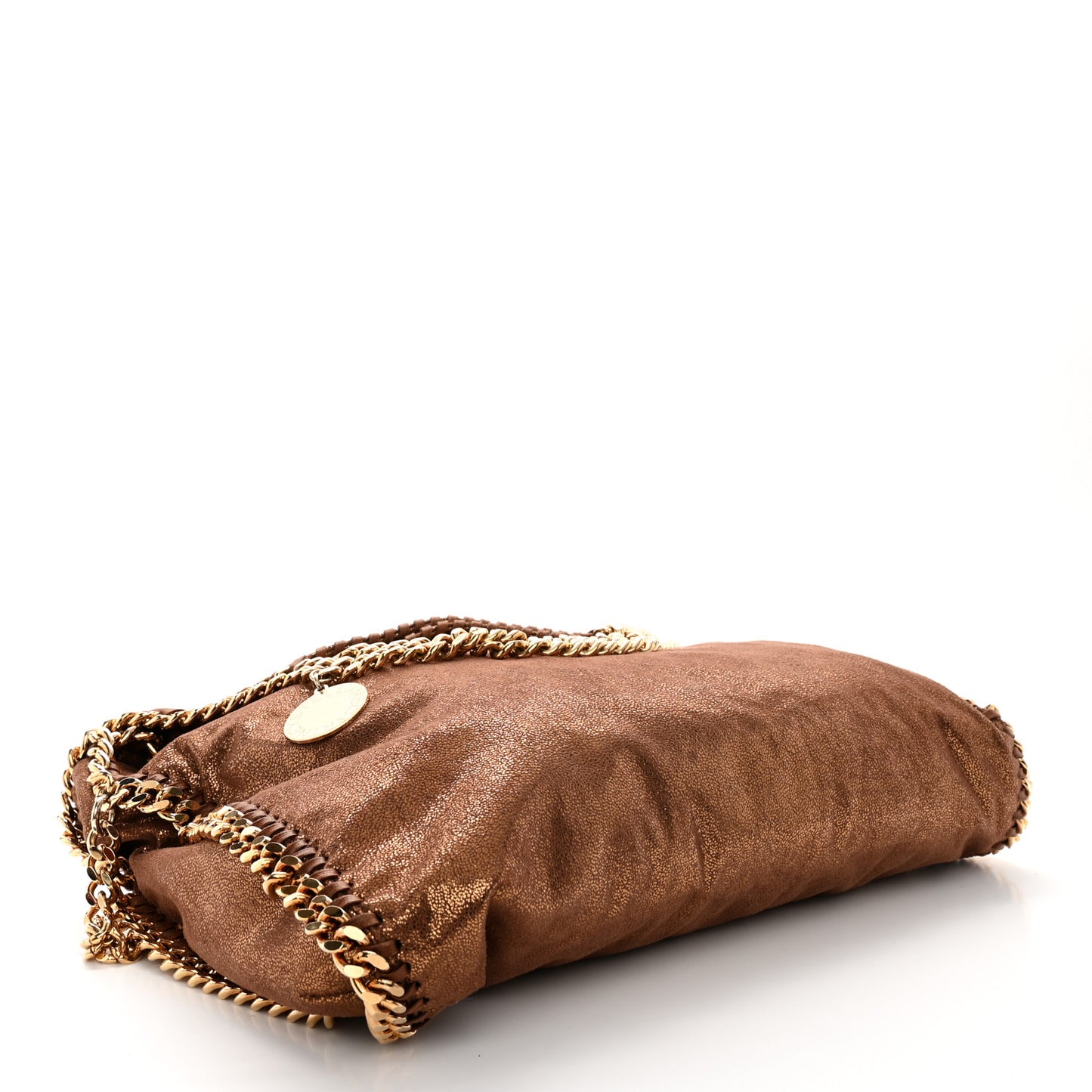 Metallic Shaggy Deer Small Falabella Tote Bronze