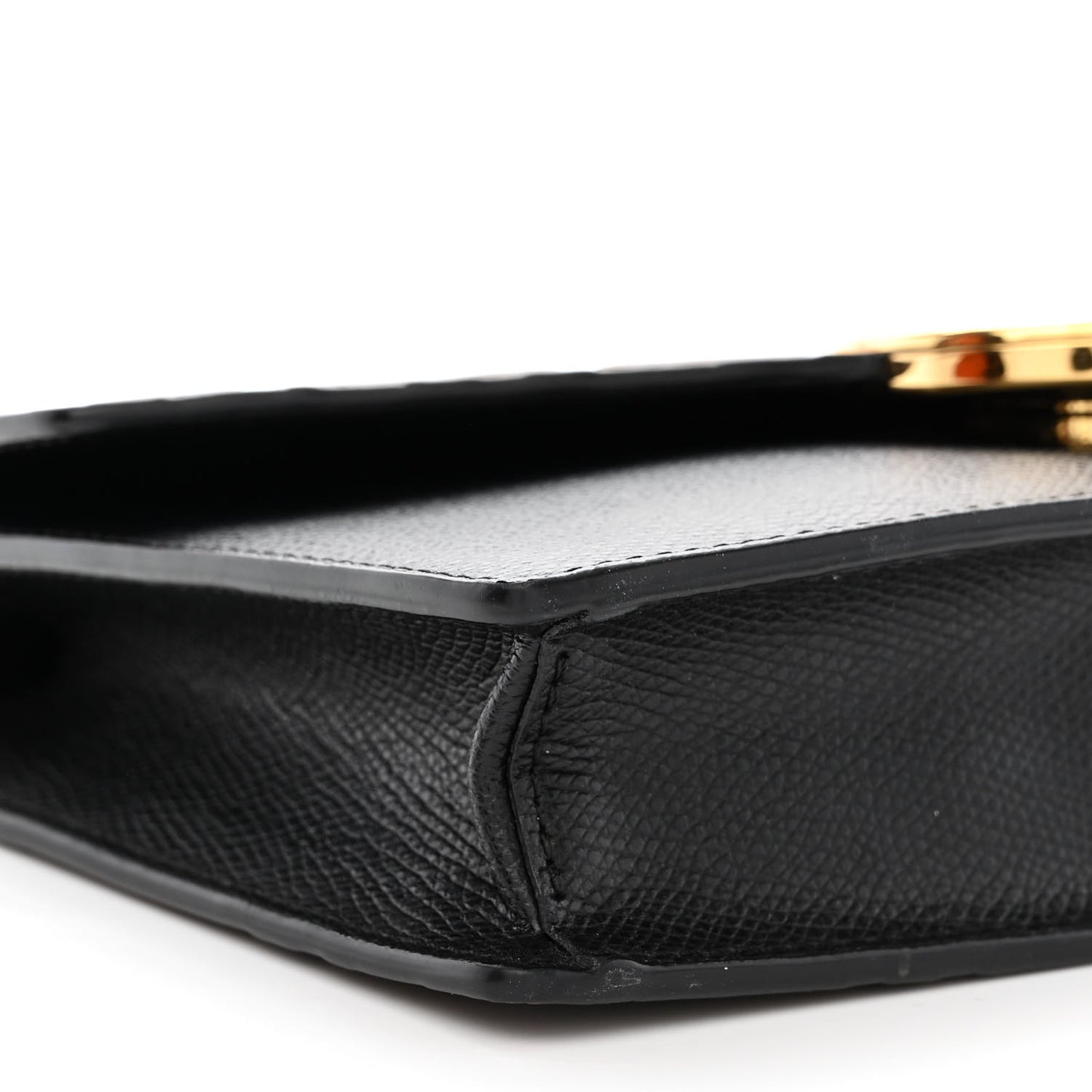 Vitello Cruise F is Fendi Bi-Color FF 1974 Embossed Medium Envelope Wallet On Chain Black Maya