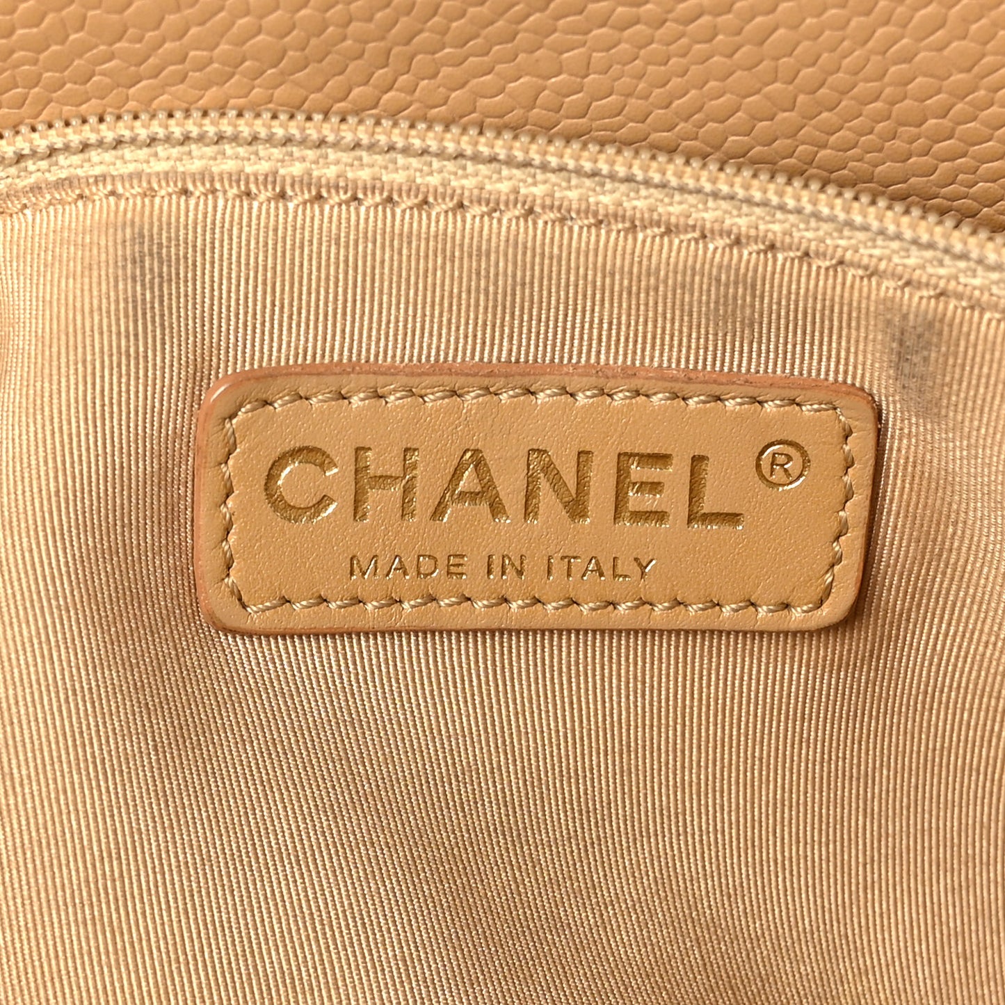 Caviar Quilted Grand Shopping Tote GST Beige Clair