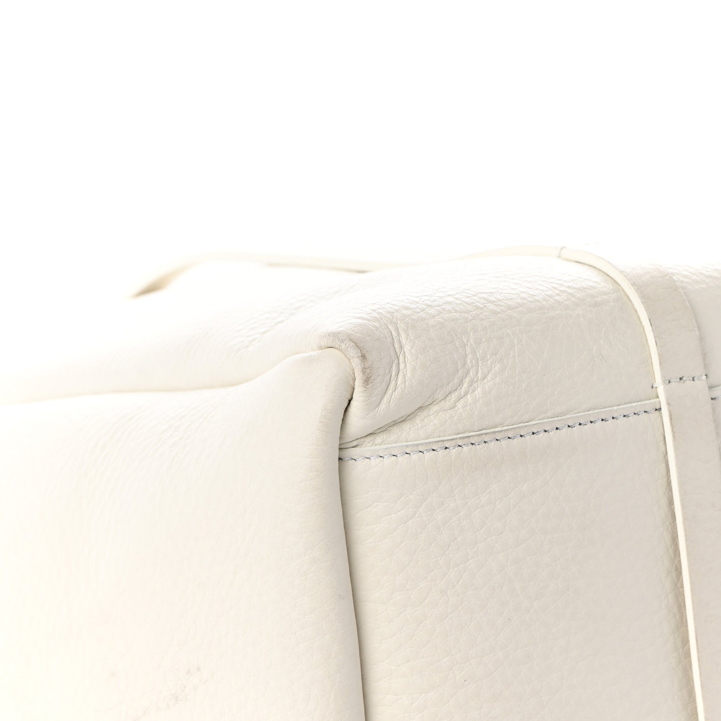 Smooth Calfskin Double Sided Medium Everyday Tote Optic White Black