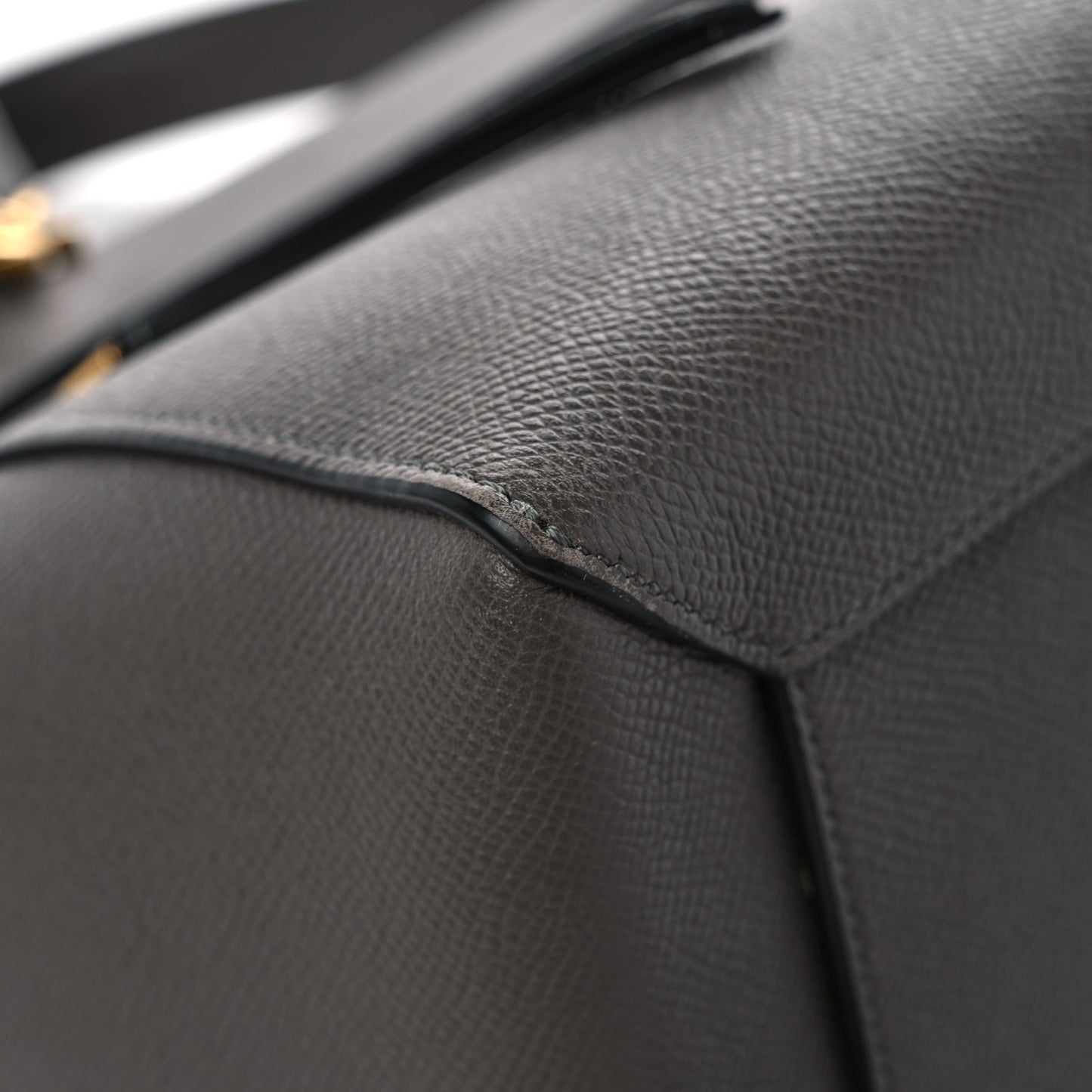 Grained Calfskin Micro Belt Bag Grey