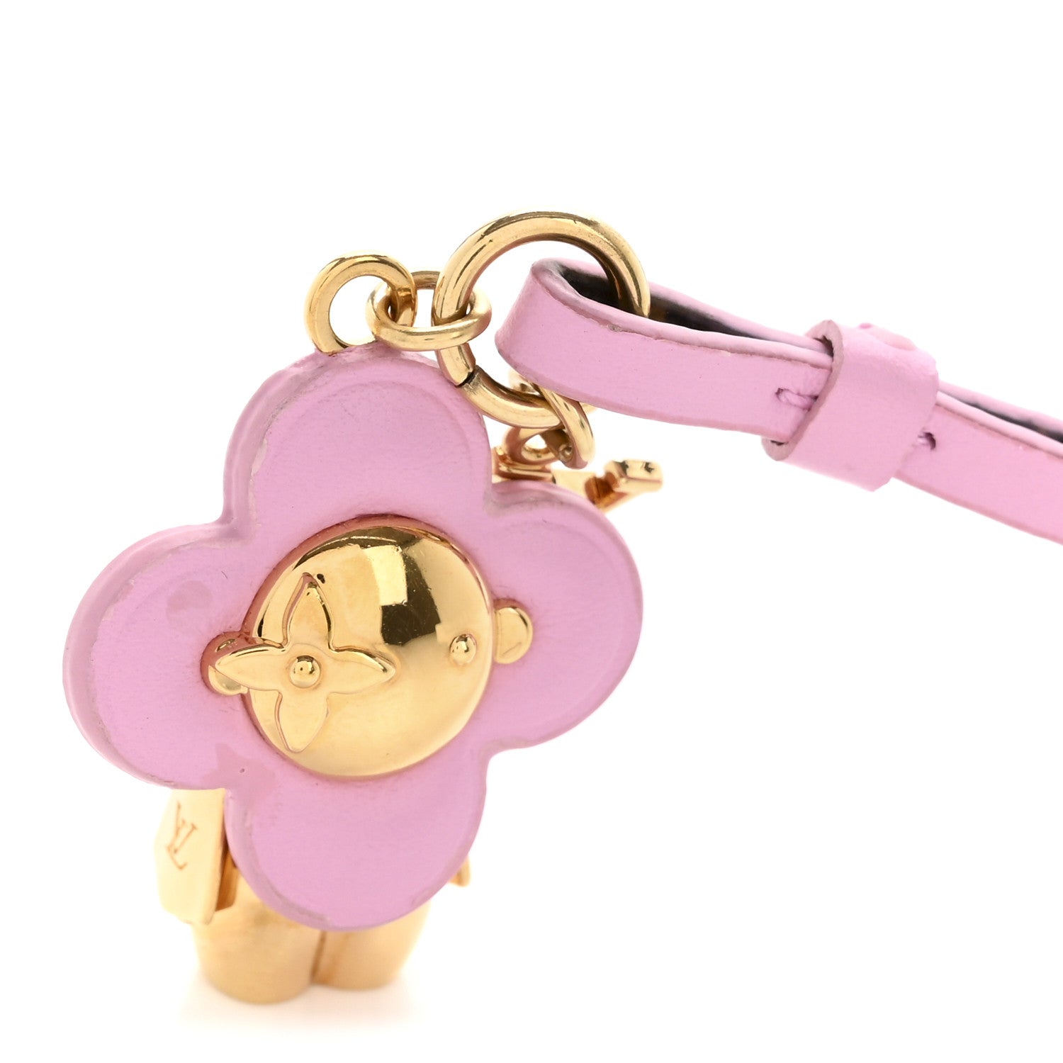 Louis Vuitton Calfskin Monogram Mini Vivienne Bag Charm Pink 4 of 4