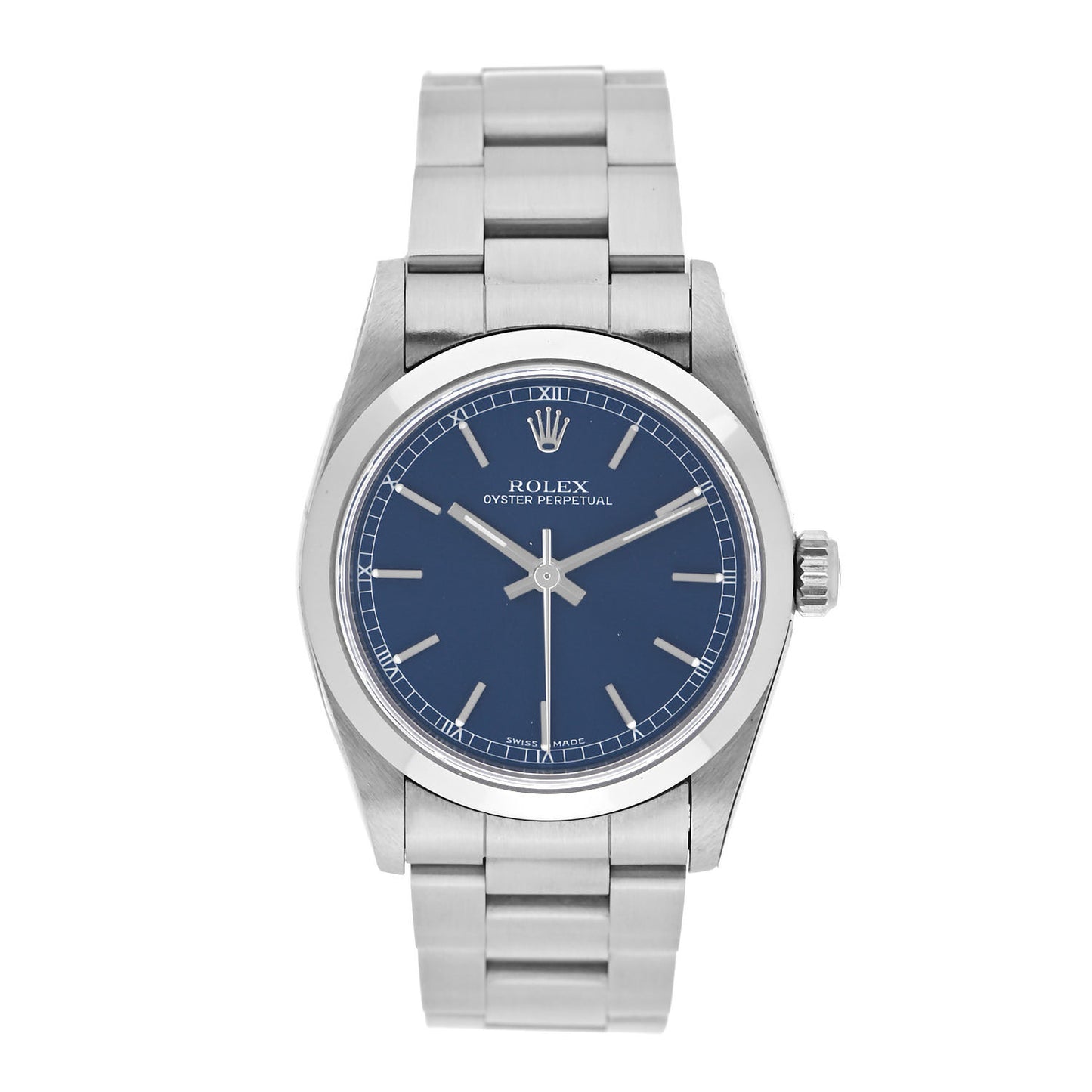Stainless Steel 31mm Oyster Perpetual Watch Blue 77080