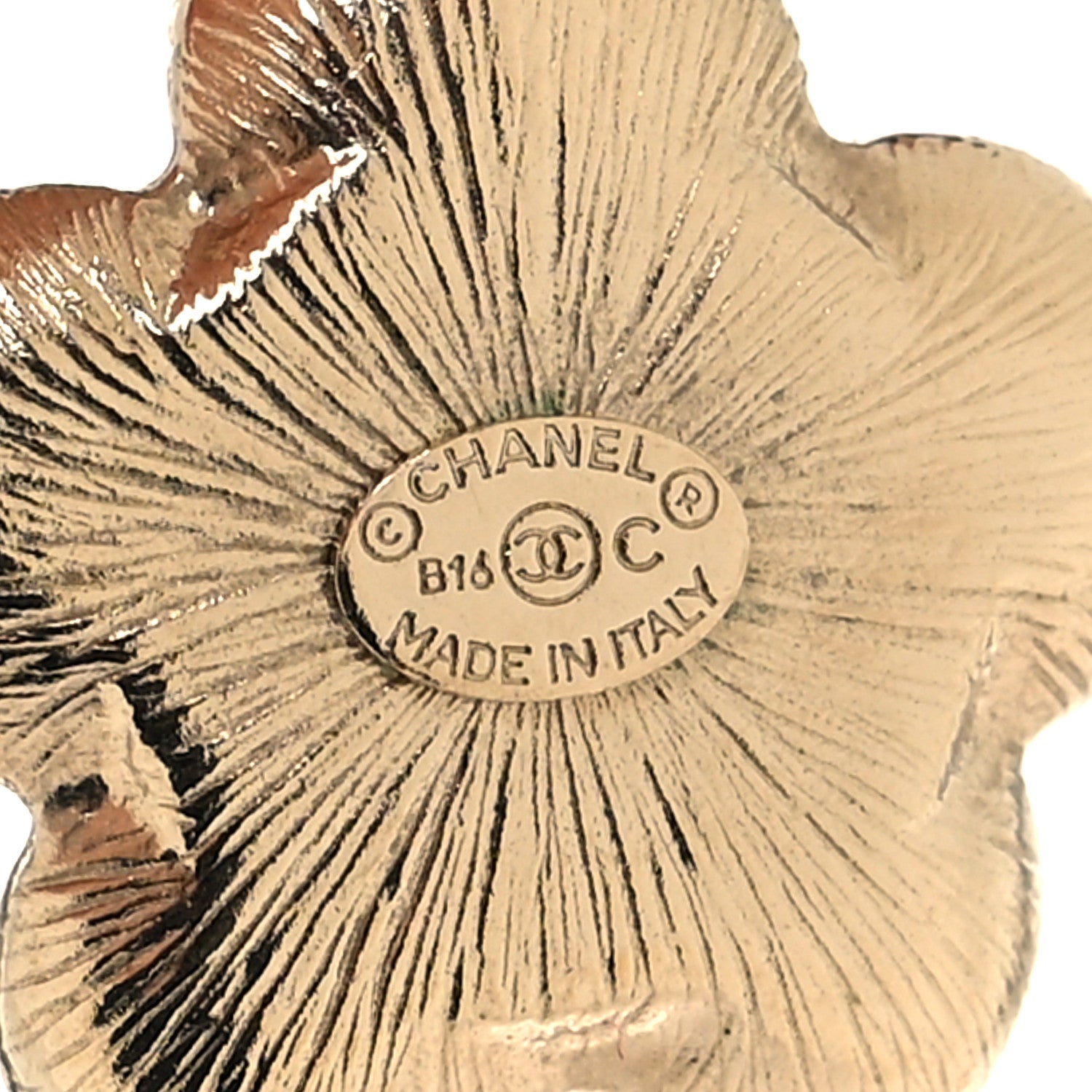 Chanel Pearl CC Flower Drop Earrings Gold 4 of 4