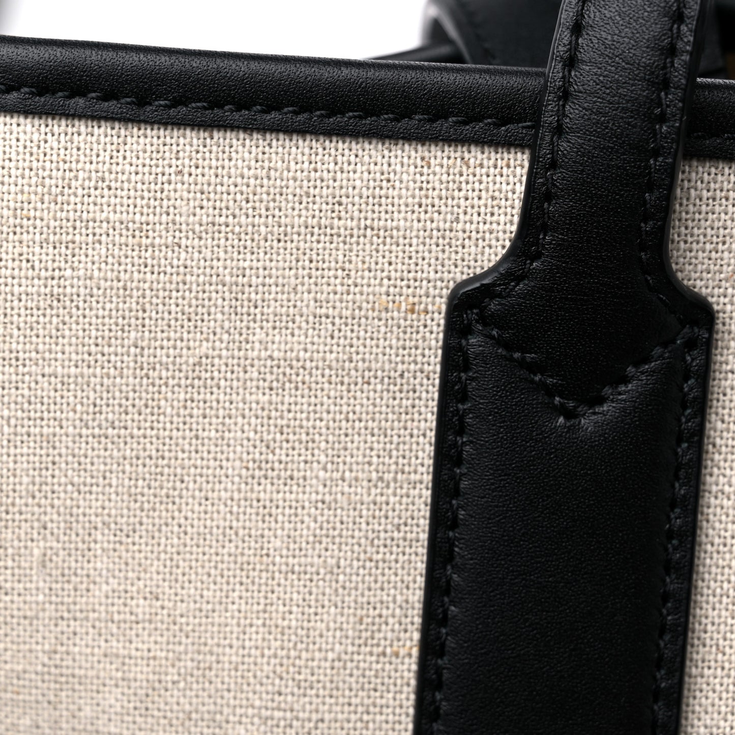 Canvas Glitch Logo Medium Aren Shopper Tote Black White
