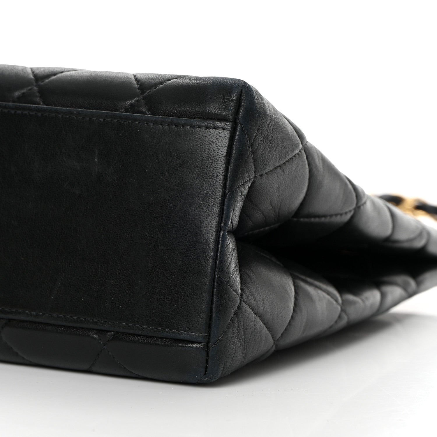 Chanel Lambskin Quilted Shopping Tote Black 9 of 16