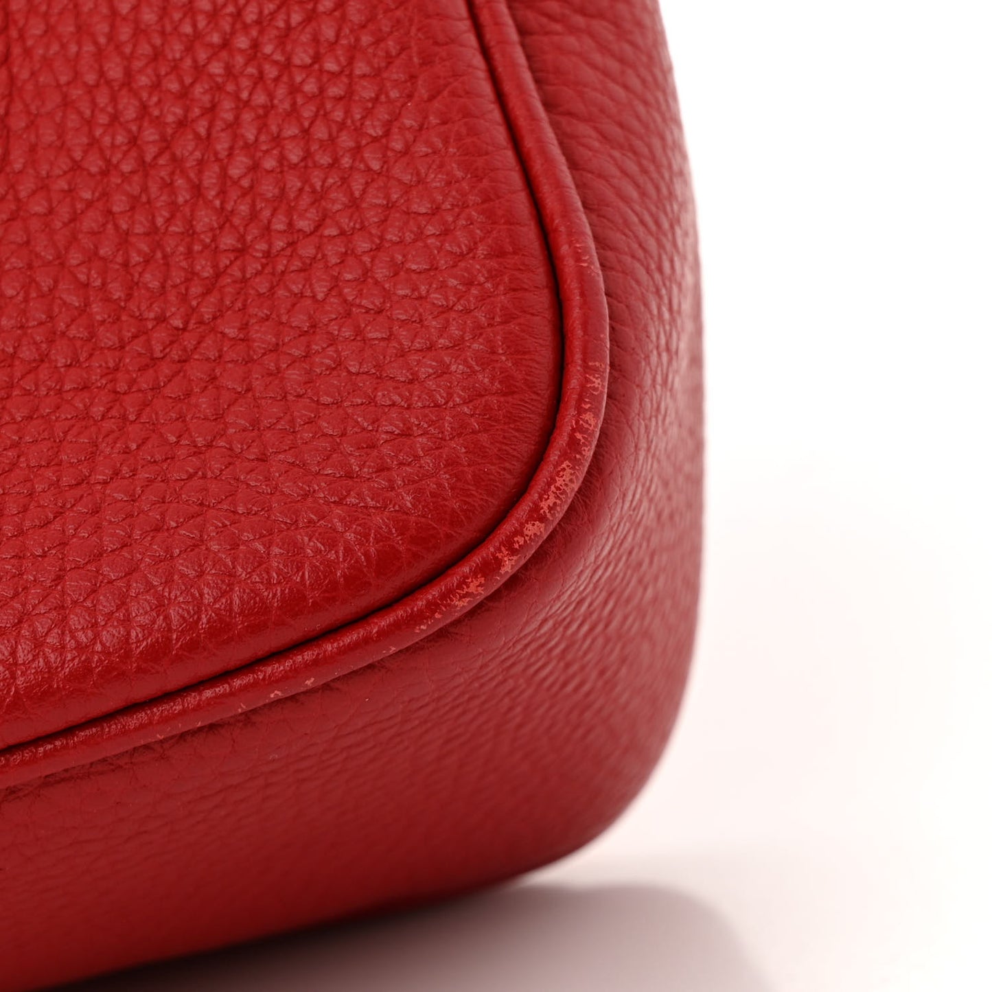 Pebbled Calfskin Small Soho Disco Bag Tabasco Red