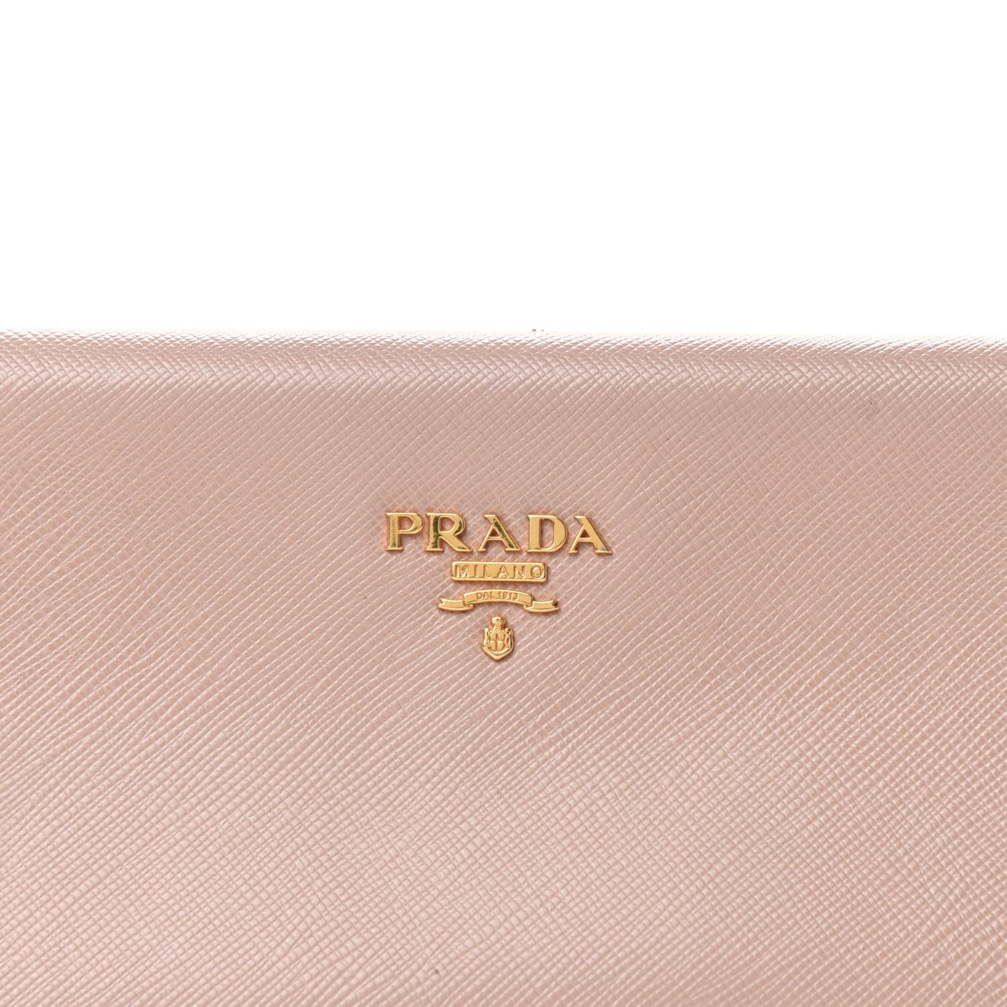 Saffiano Lux East West Frame Clutch Cammeo