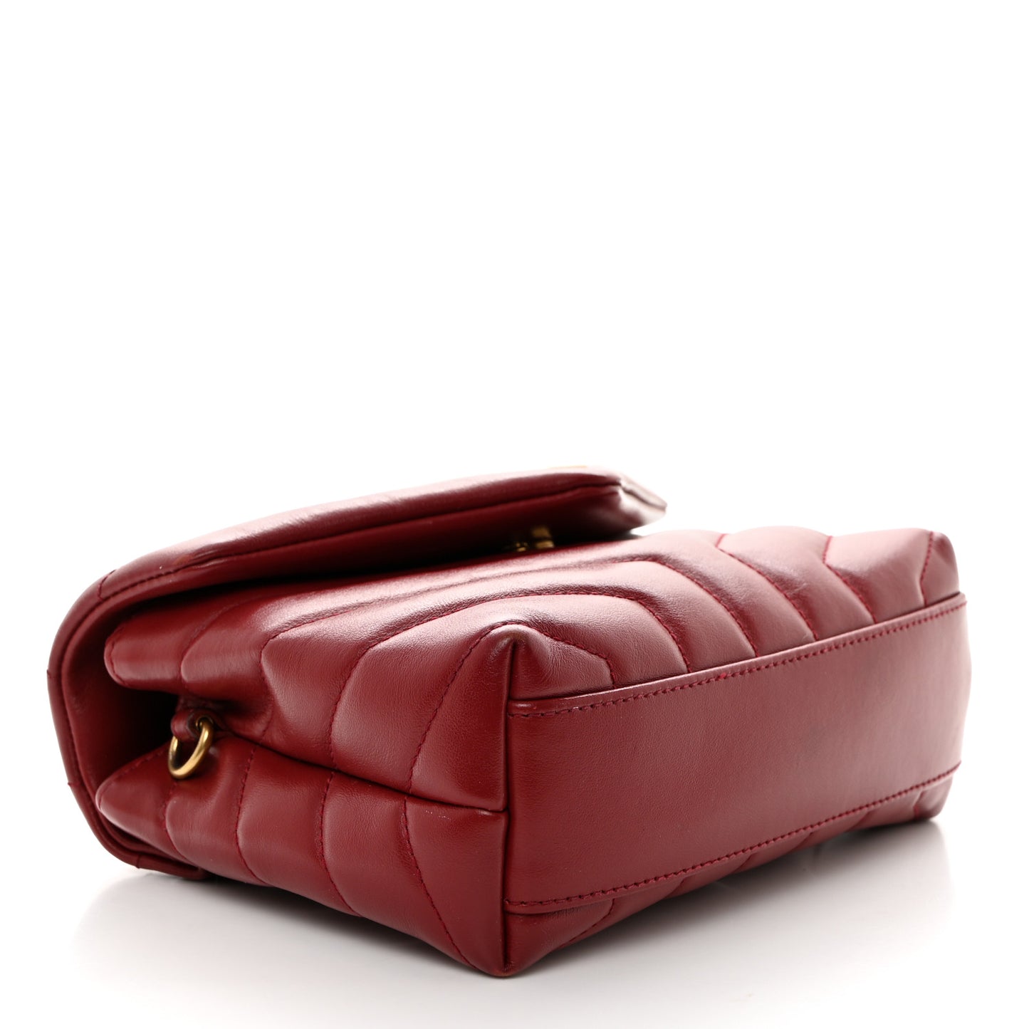 Calfskin Y Quilted Monogram Toy Loulou Crossbody Bag Rouge