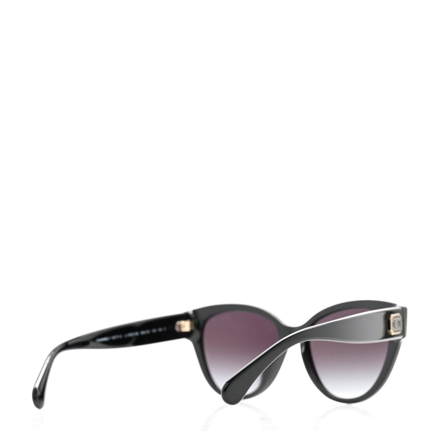 Acetate Enamel Butterfly Sunglasses 5477-A Black