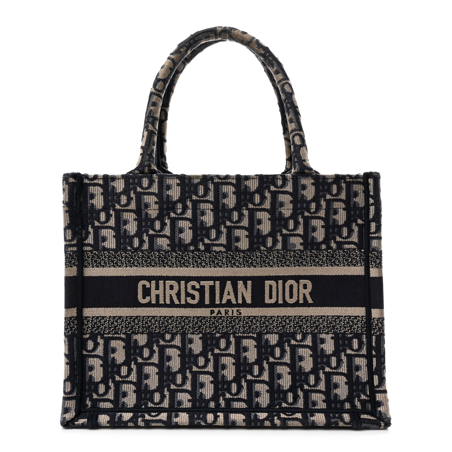 Christian Dior Oblique Small Book Tote Blue Multicolor 1875471