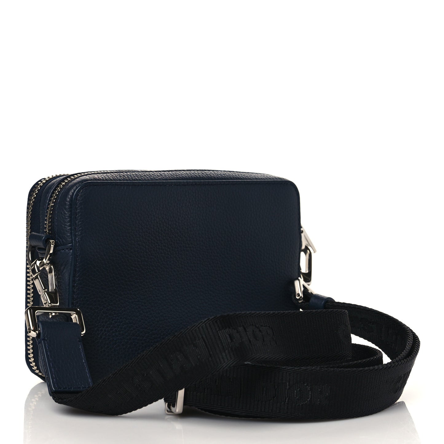 Grained Calfskin Pouch Navy Blue