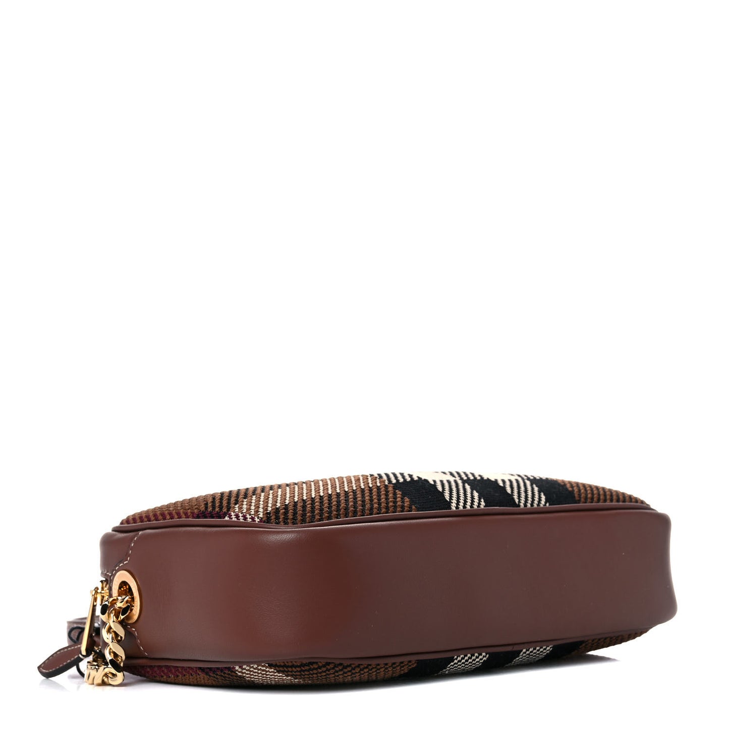 Calfskin Check Small Lola Camera Bag Dark Birch Brown