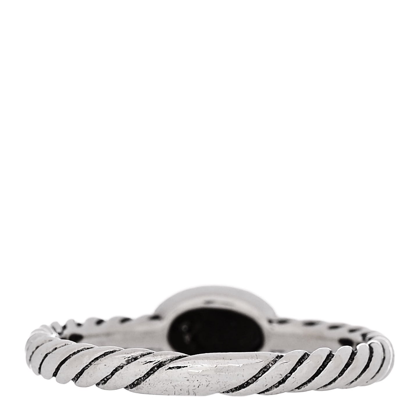 Sterling Silver Diamond Pave Cable Classics Oval Ring 50 5.5