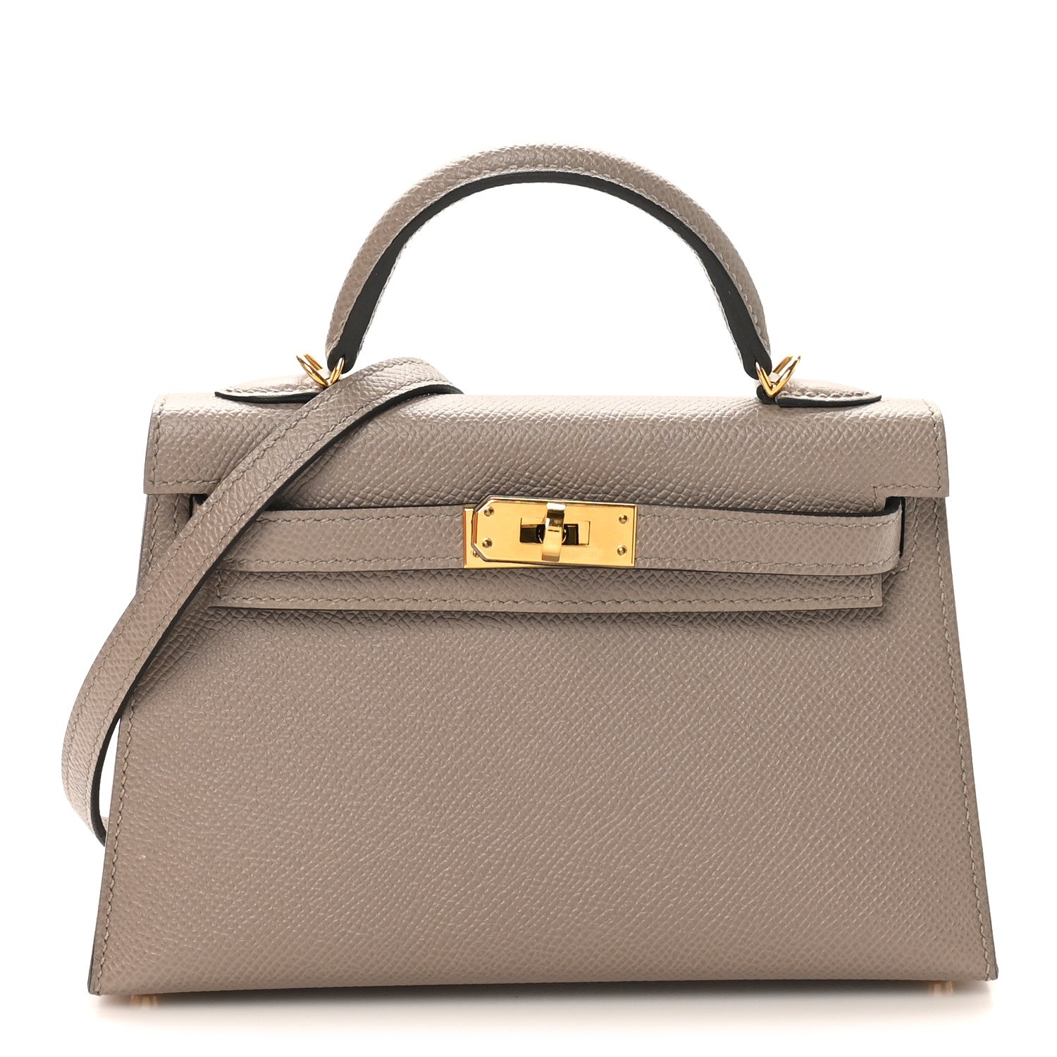 Hermes Epsom Mini Kelly Sellier 20 Gris Asphalte 1830204