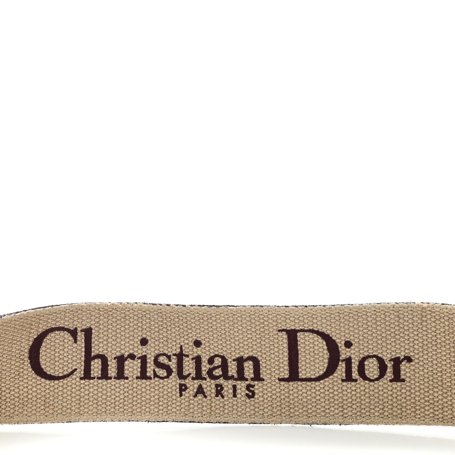 Canvas Embroidered Shoulder Strap Burgundy