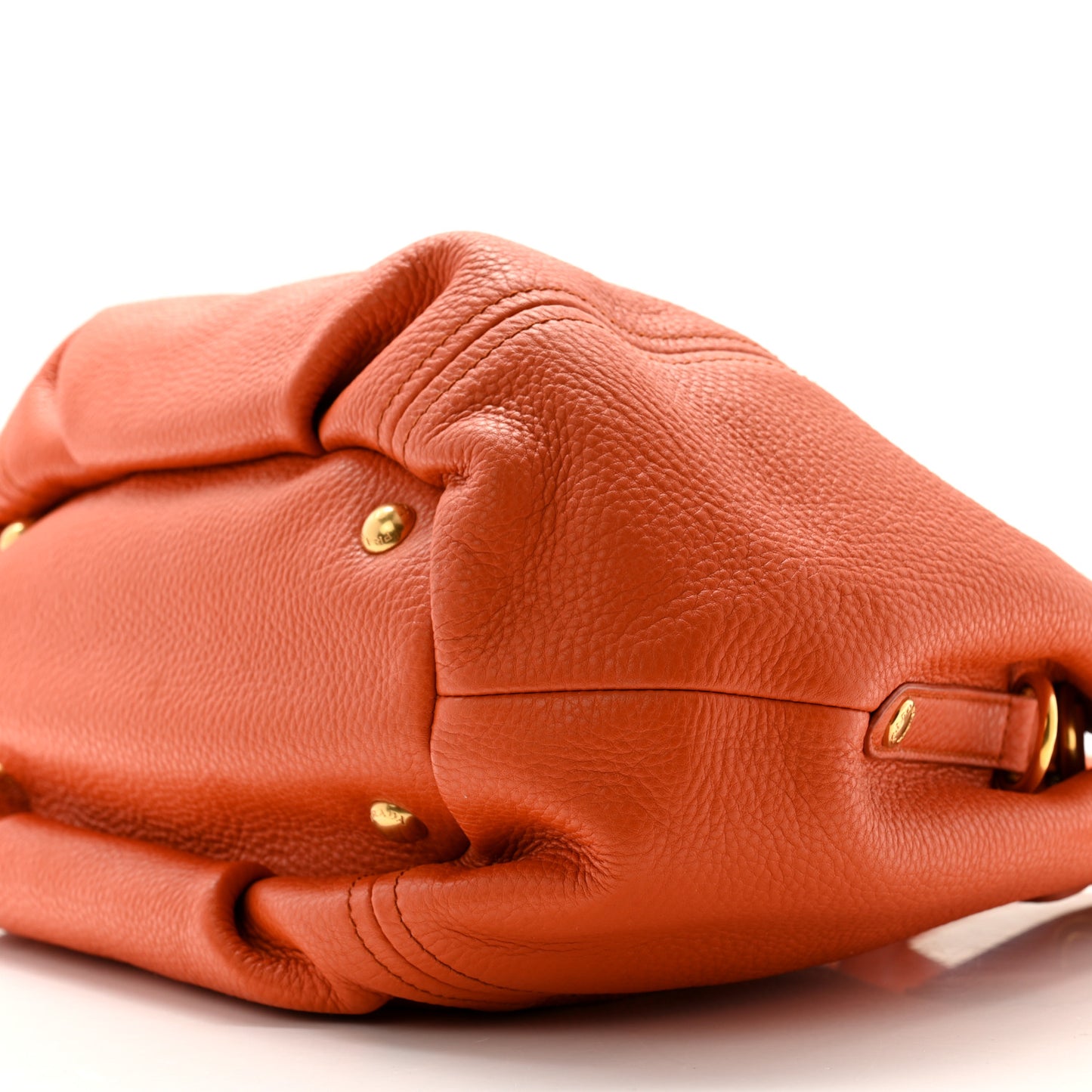 Vitello Daino Shopping Tote Papaya