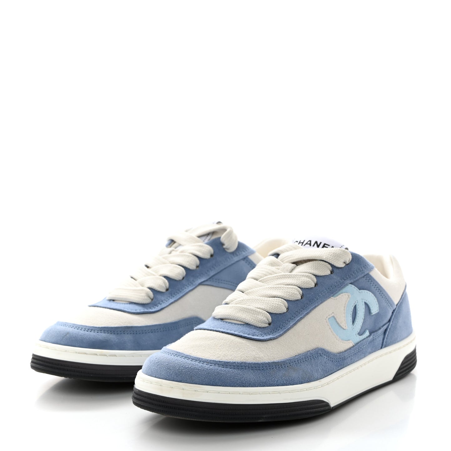 Suede Kidskin Womens CC Sneakers 38 White Blue