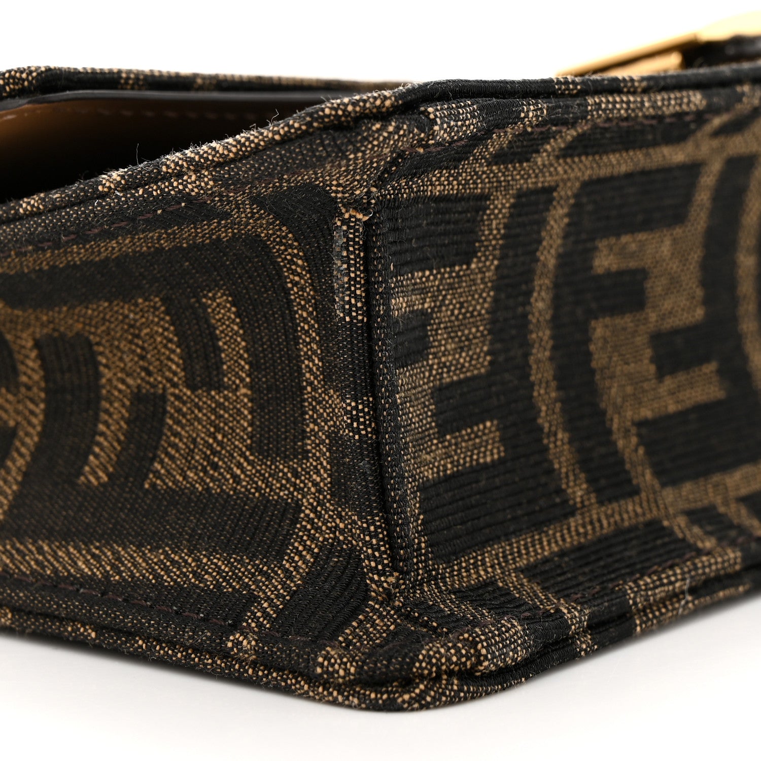 Fendi Fabric Jacquard FF 1974 Wallet On Chain Tobacco Moro 8 of 10