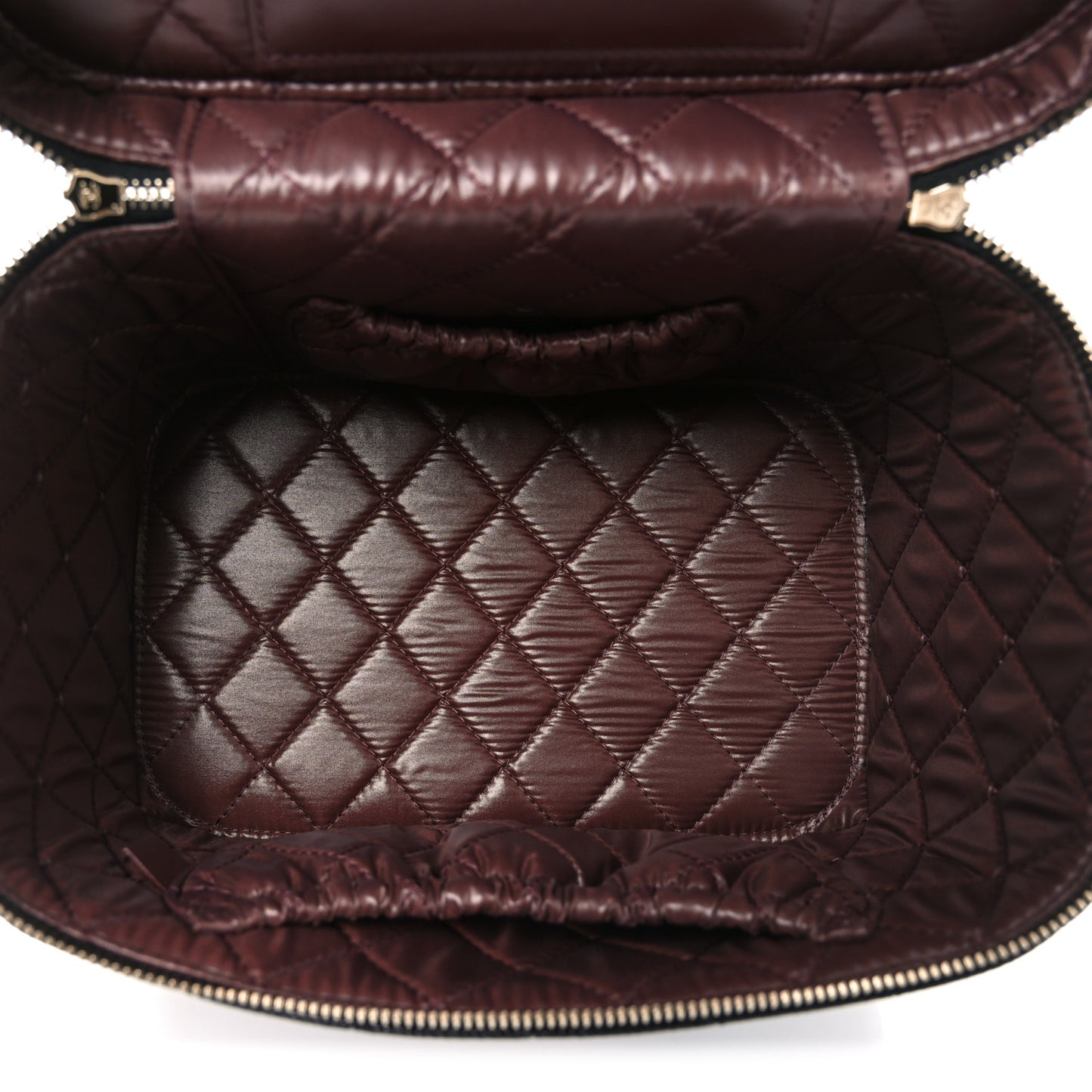 Caviar Quilted Large Vanity Pouch Black